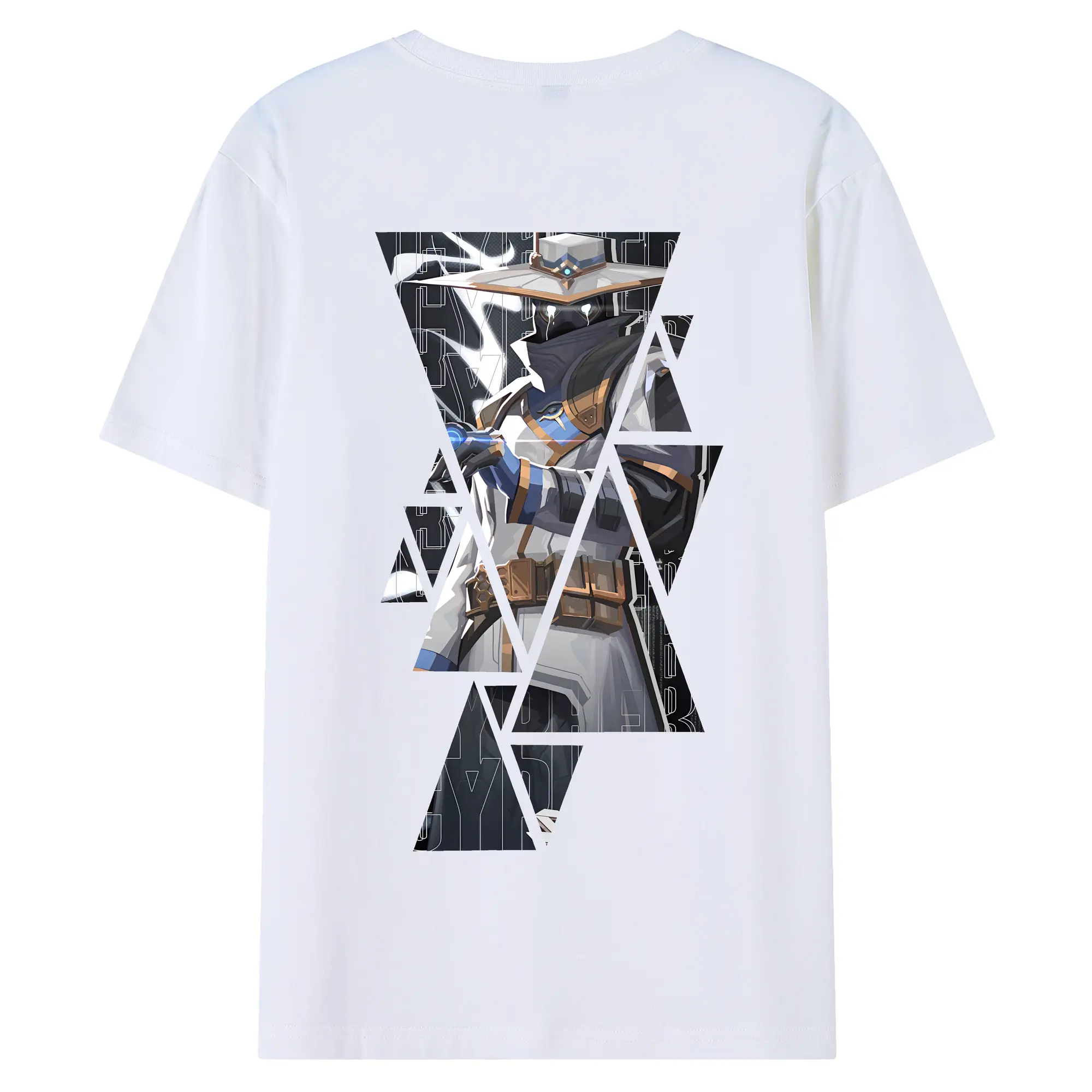 VALORANT グッズ,サイファー - 綿100％ 半袖Tシャツ ・ バックプリント ・ 快適 通気性 ・ 日常使い 散歩 スポーツ用