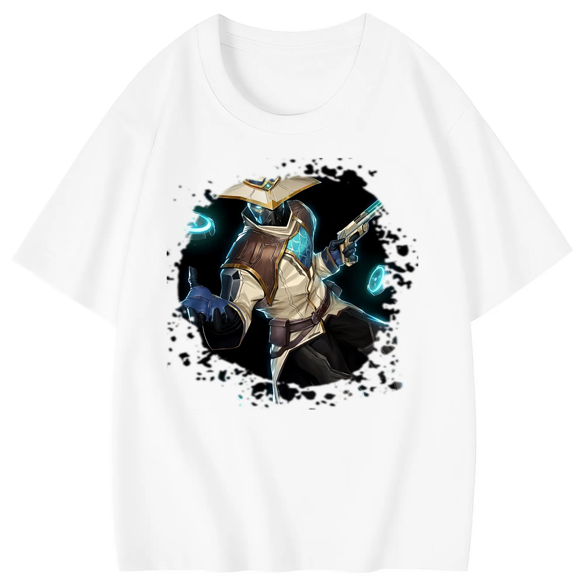 VALORANT グッズ,サイファー - 綿100％ キッズTシャツ ・ フロントプリント ・ 快適 通気性 ・ スポーツ カジュアル 散歩用