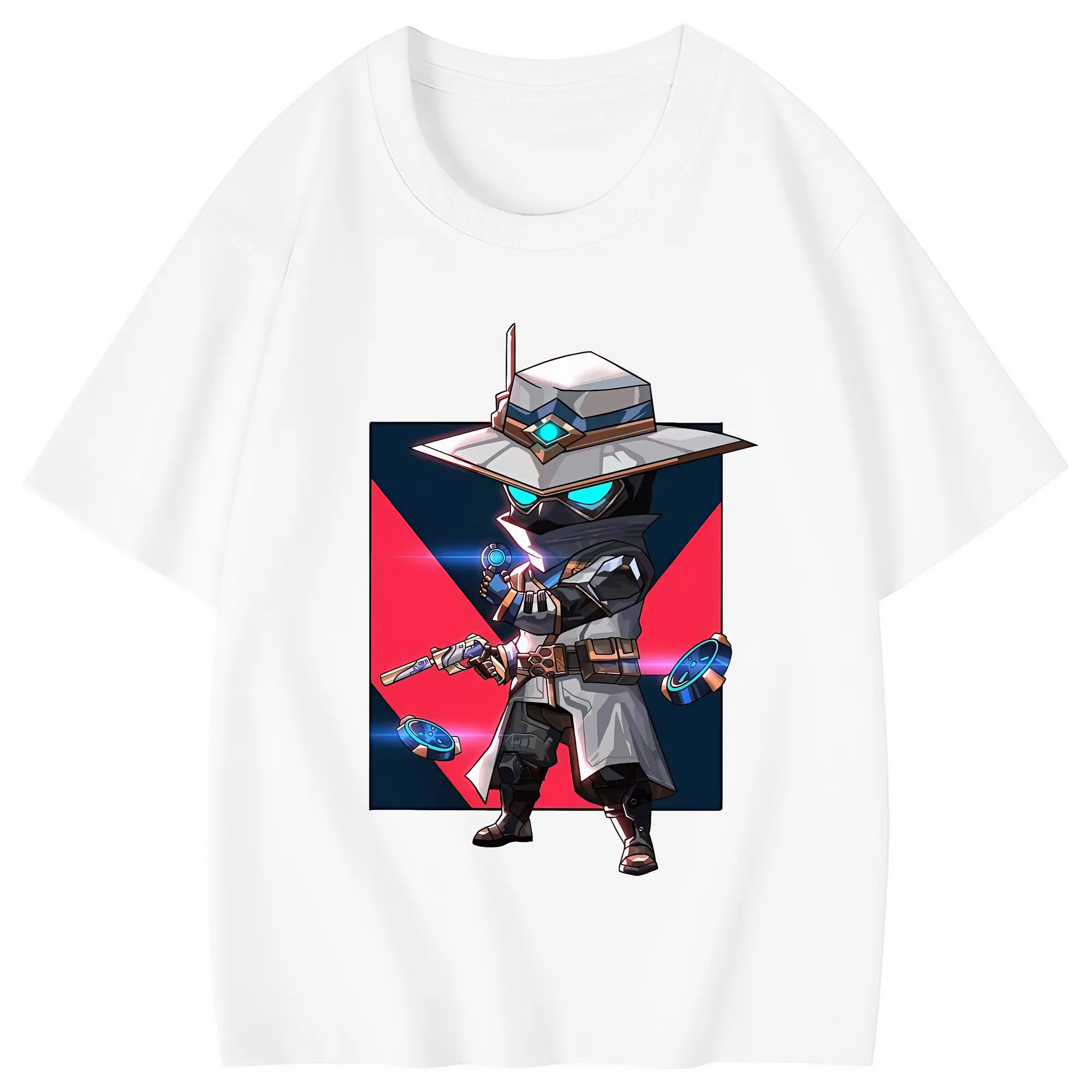 VALORANT グッズ,サイファー - 綿100％ キッズTシャツ ・ フロントプリント ・ 快適 通気性 ・ スポーツ カジュアル 散歩用