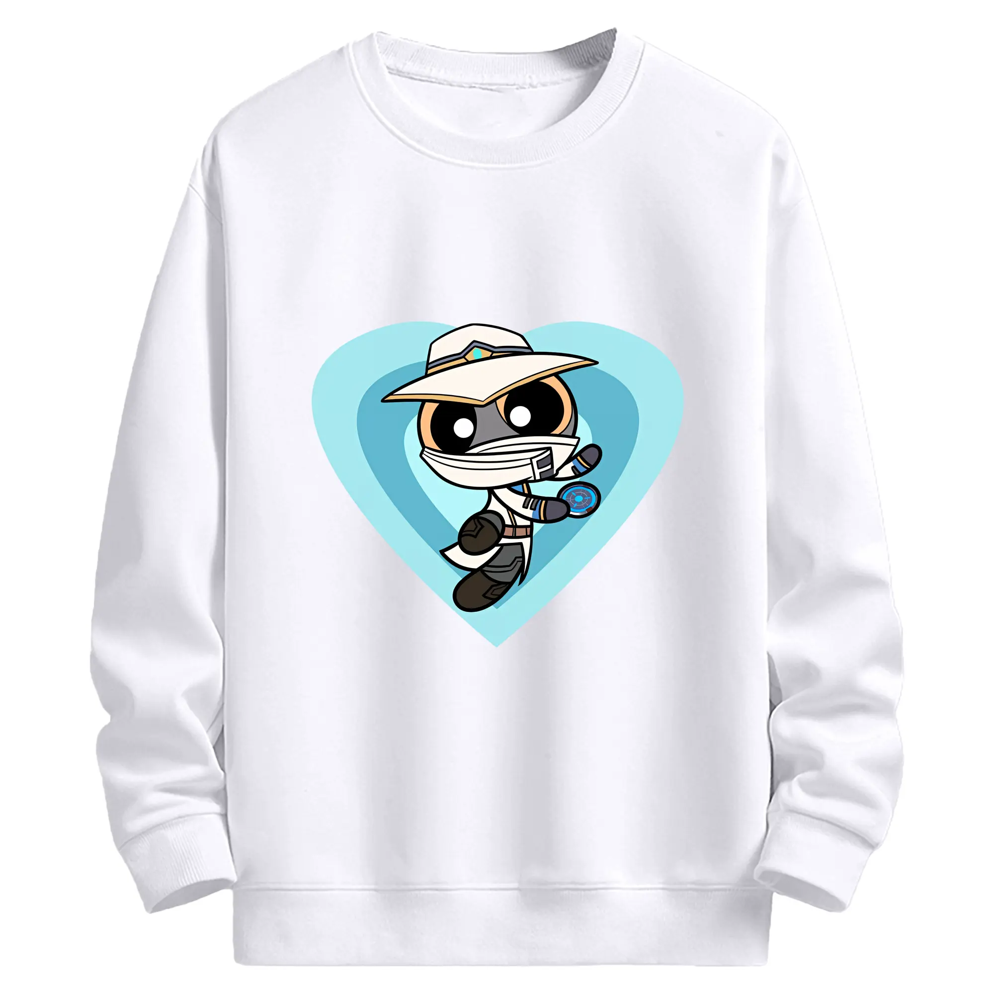 VALORANT グッズ,サイファー - 高品質 クルーネック スウェット ・ コットン59％ ポリエステル41％ ・ ユニセックス 長袖 トレーナー ・ カジュアル デイリー スポーツ 散歩用