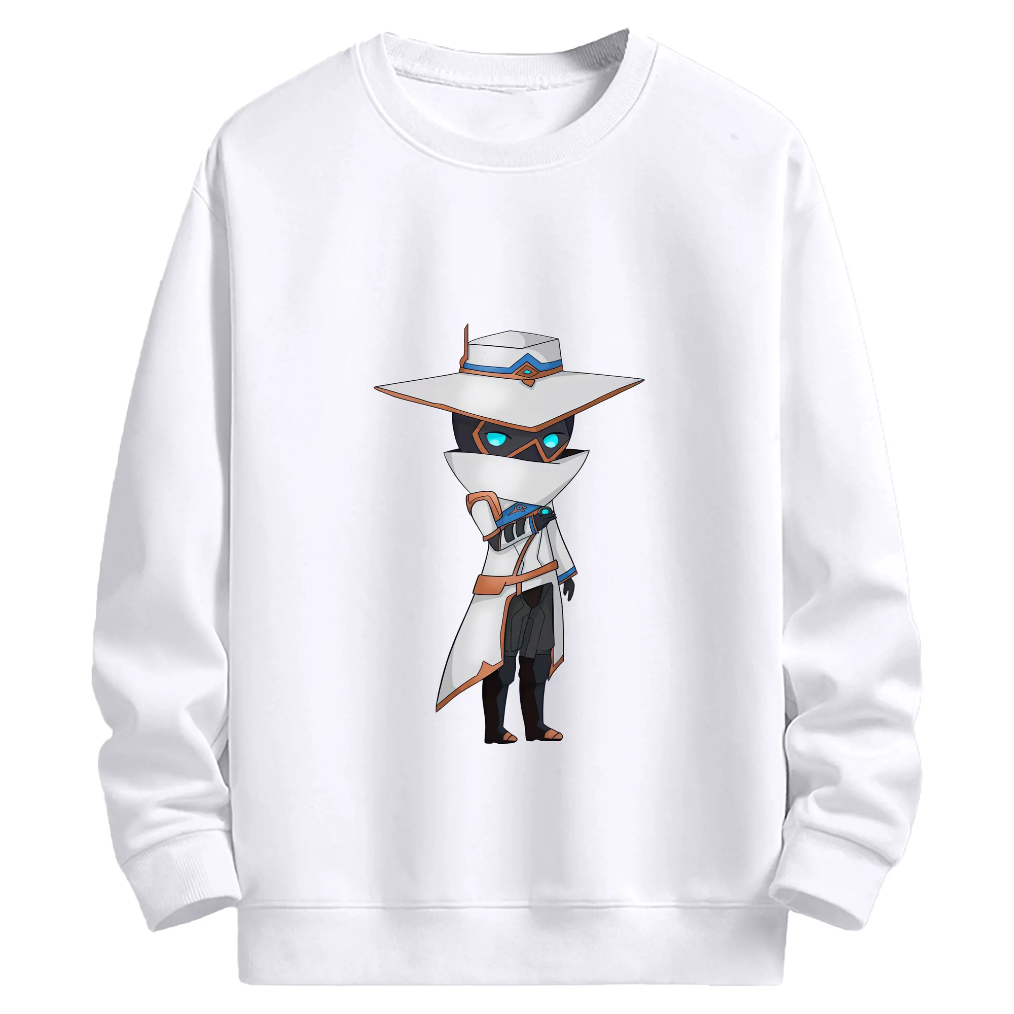 VALORANT グッズ,サイファー - 高品質 クルーネック スウェット ・ コットン59％ ポリエステル41％ ・ ユニセックス 長袖 トレーナー ・ カジュアル デイリー スポーツ 散歩用