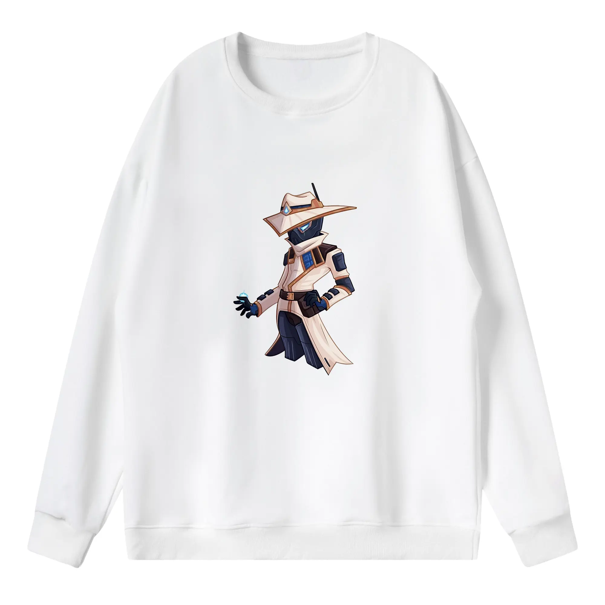 VALORANT グッズ,サイファー - 薄手 クルーネック スウェット 裏毛260g · ポリエステル 春秋向け カジュアル 男女兼用 · トレーナー デイリー スポーツ 散歩に最適