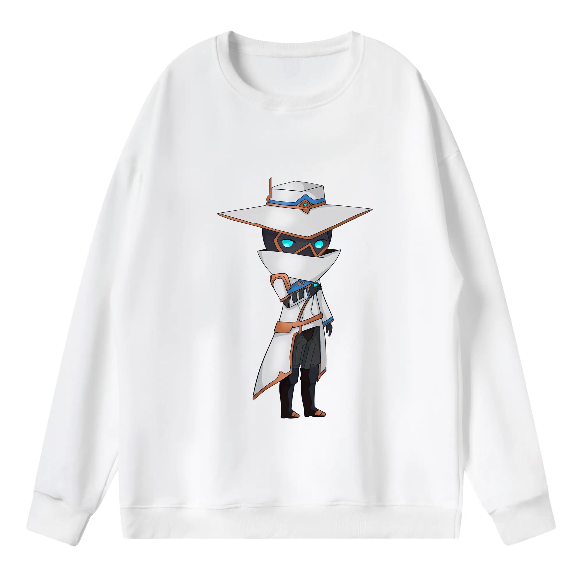 VALORANT グッズ,サイファー - 薄手 クルーネック スウェット 裏毛260g · ポリエステル 春秋向け カジュアル 男女兼用 · トレーナー デイリー スポーツ 散歩に最適