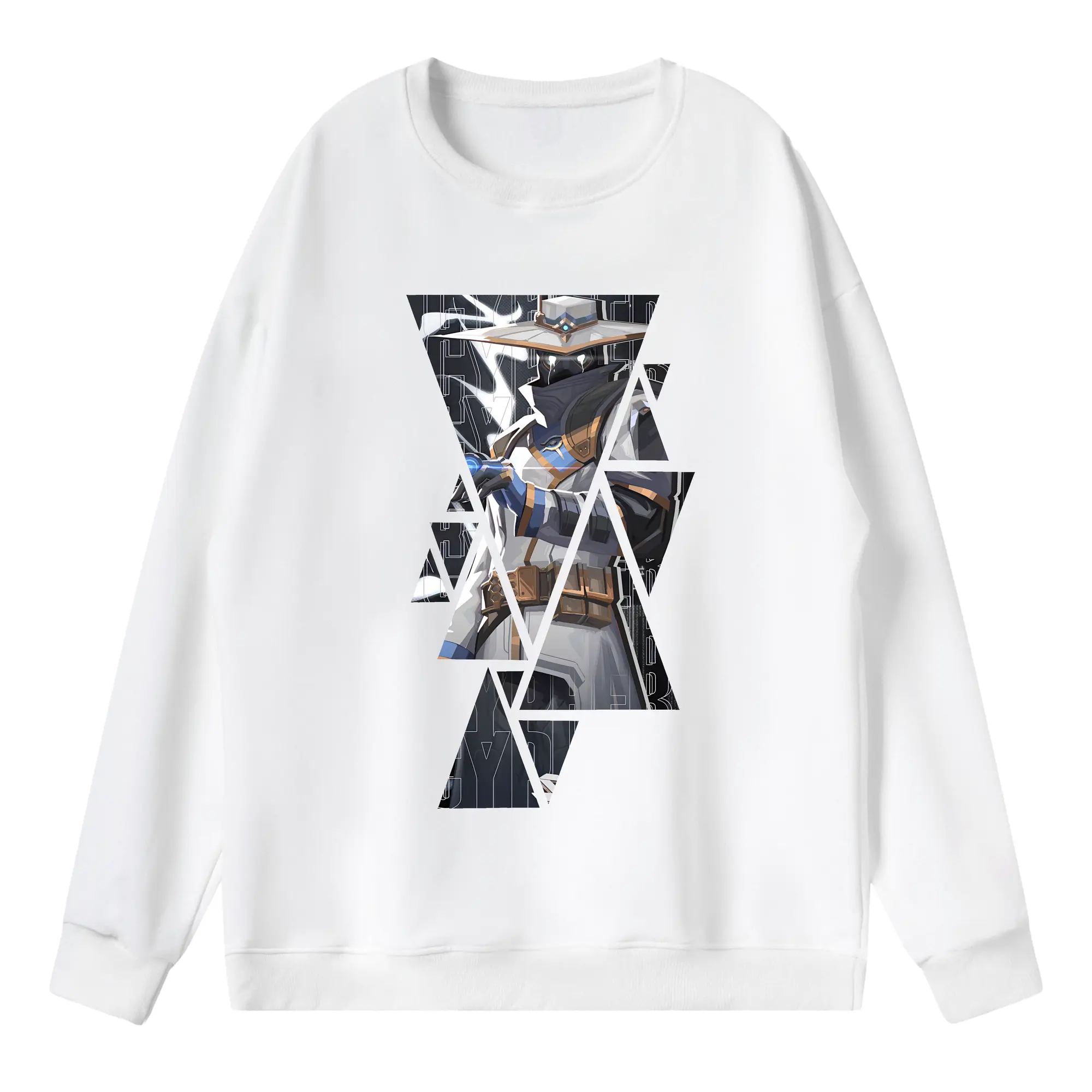 VALORANT グッズ,サイファー - 薄手 クルーネック スウェット 裏毛260g · ポリエステル 春秋向け カジュアル 男女兼用 · トレーナー デイリー スポーツ 散歩に最適