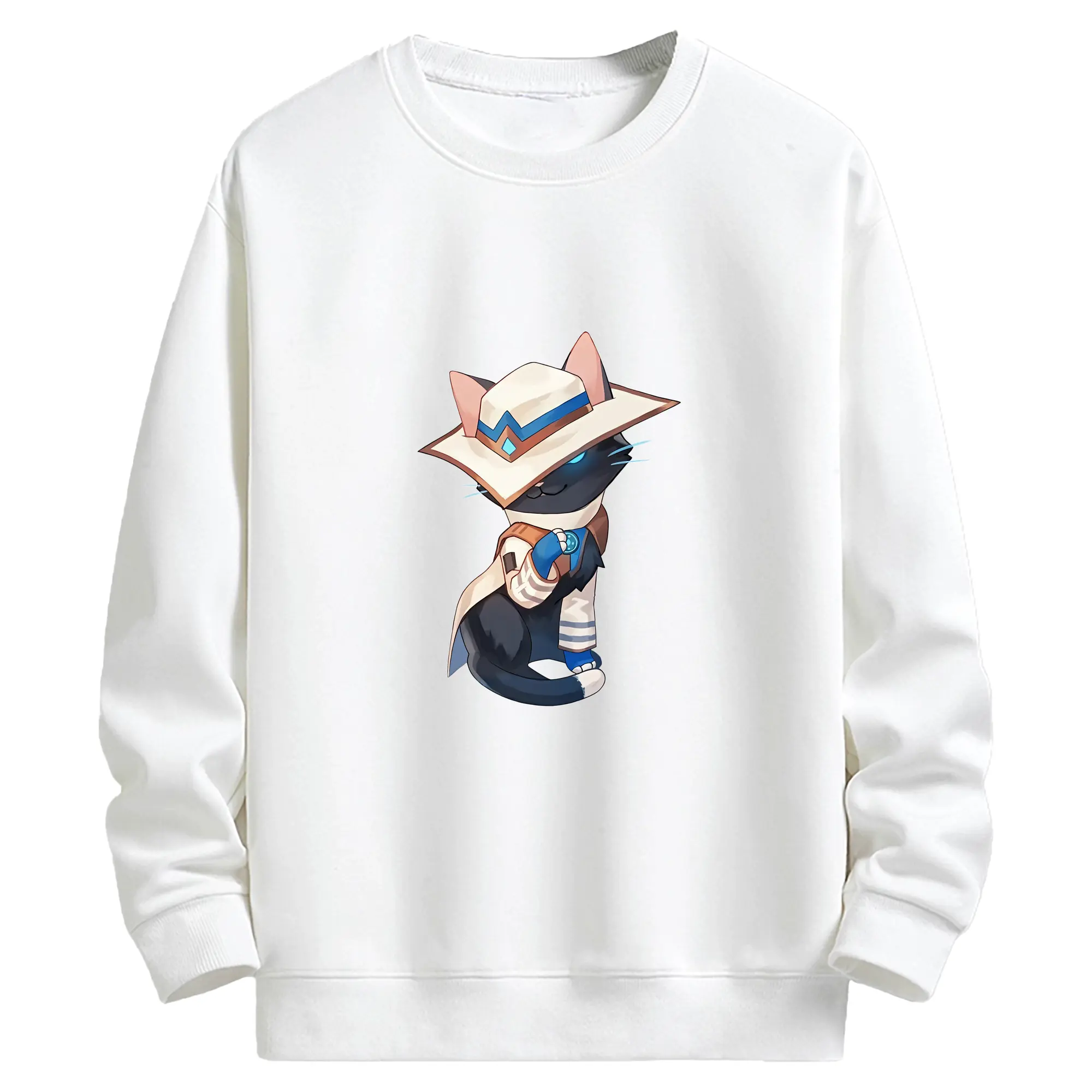 VALORANT グッズ,サイファー - キッズ クルーネックスウェットシャツ ・ フロントプリント ・ 綿80％ ポリエステル20％ ・ 快適 通学 スポーツ 日常使い お散歩用