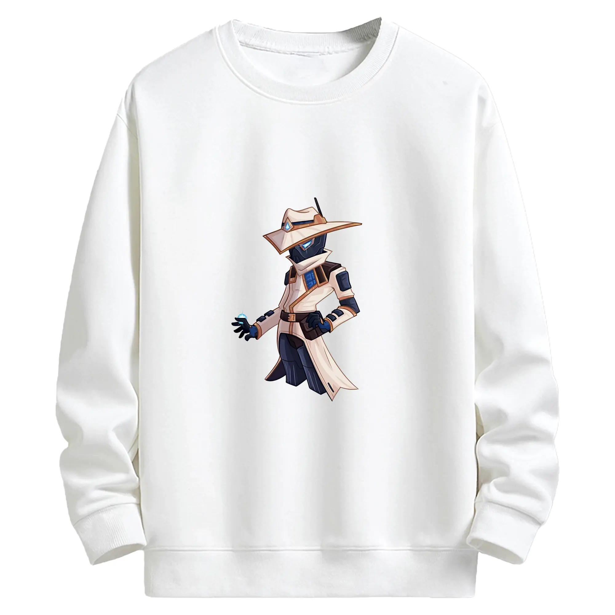 VALORANT グッズ,サイファー - キッズ クルーネックスウェットシャツ ・ フロントプリント ・ 綿80％ ポリエステル20％ ・ 快適 通学 スポーツ 日常使い お散歩用