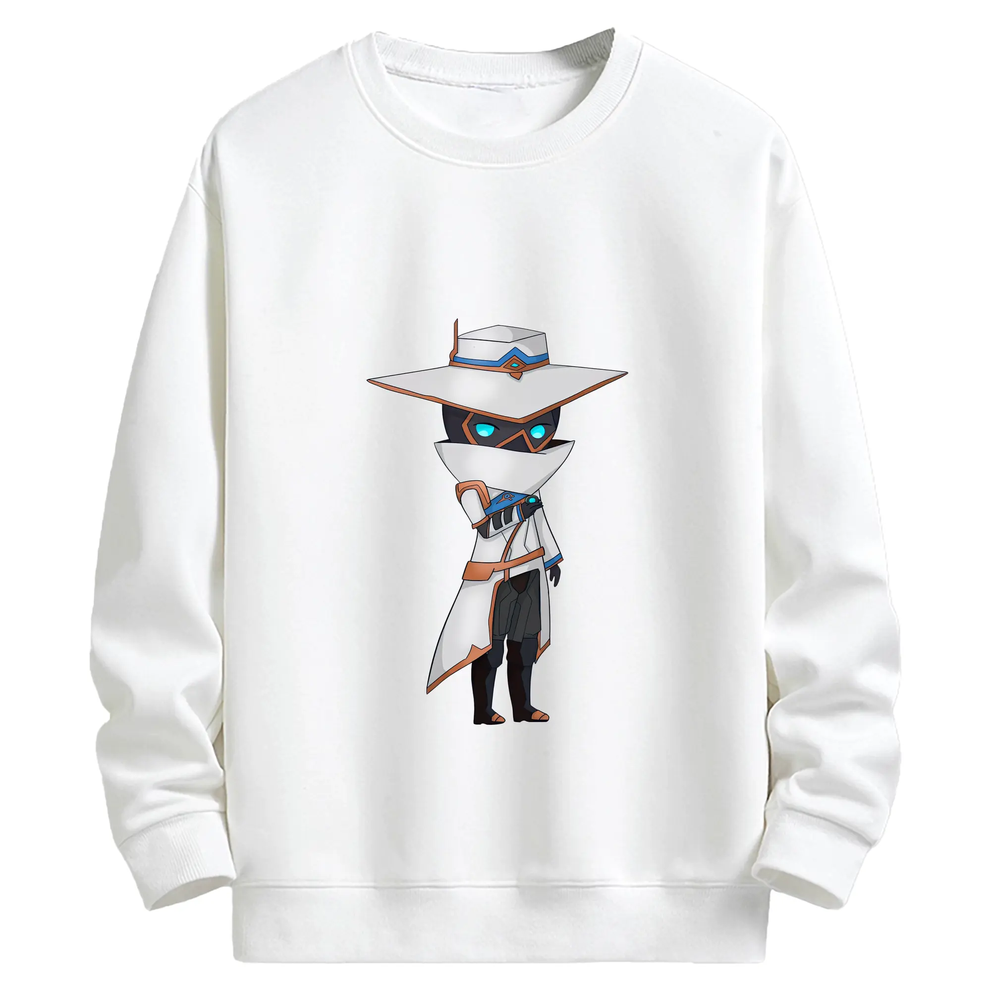 VALORANT グッズ,サイファー - キッズ クルーネックスウェットシャツ ・ フロントプリント ・ 綿80％ ポリエステル20％ ・ 快適 通学 スポーツ 日常使い お散歩用