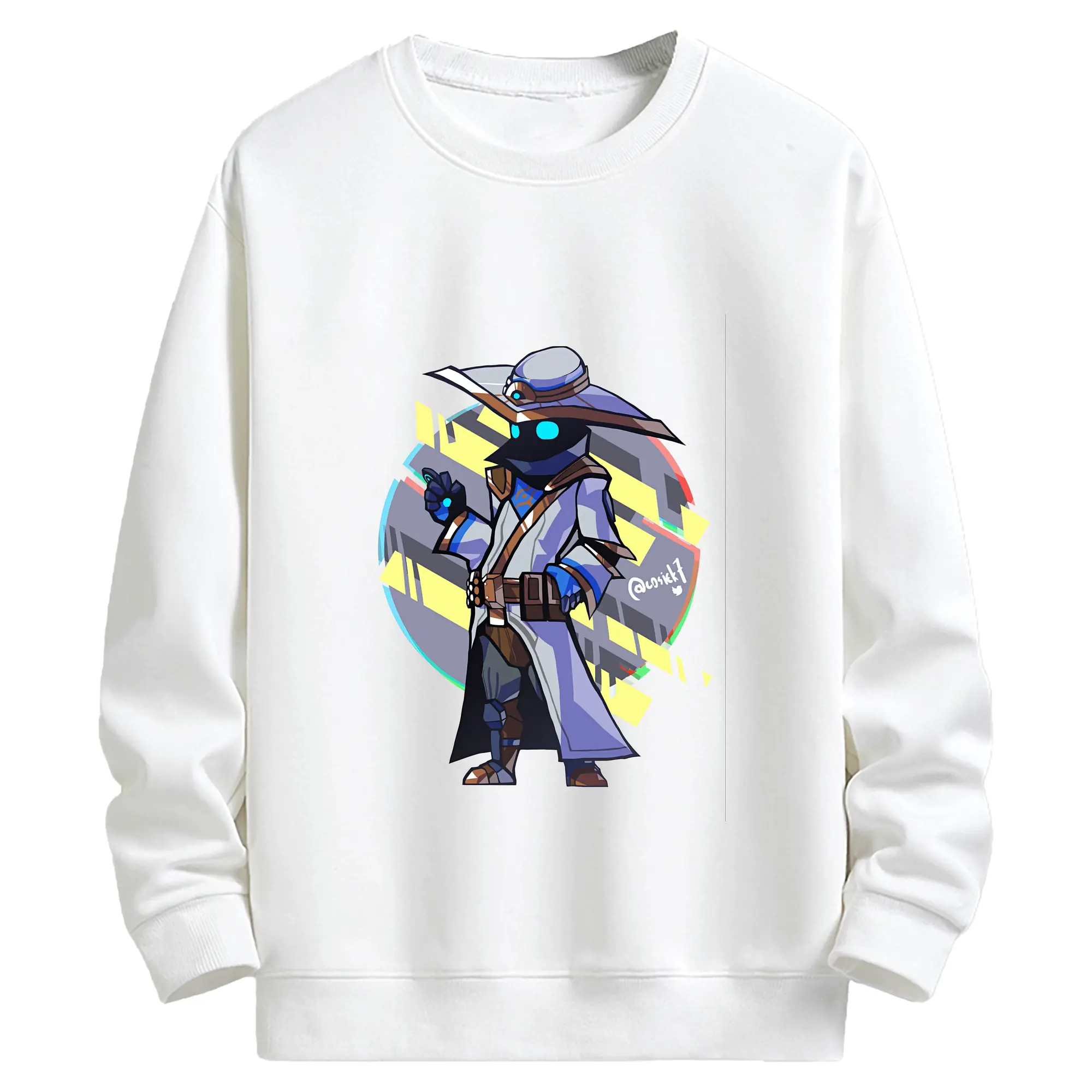 VALORANT グッズ,サイファー - キッズ クルーネックスウェットシャツ ・ フロントプリント ・ 綿80％ ポリエステル20％ ・ 快適 通学 スポーツ 日常使い お散歩用