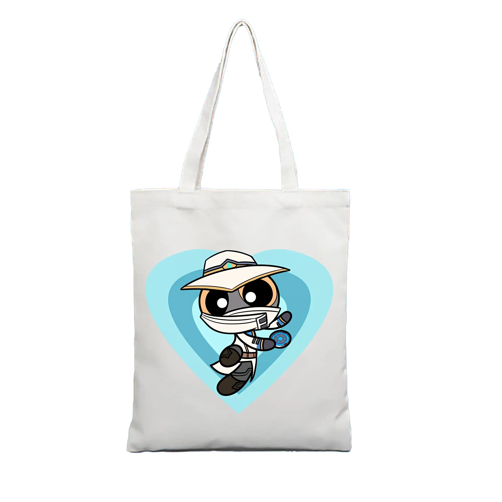 VALORANT グッズ,サイファー - 縦型キャンバス手提げバッグ（トートバッグ） ・ キャンバス素材 ・ ショッピング用 ・ 軽量 丈夫 お手入れ簡単