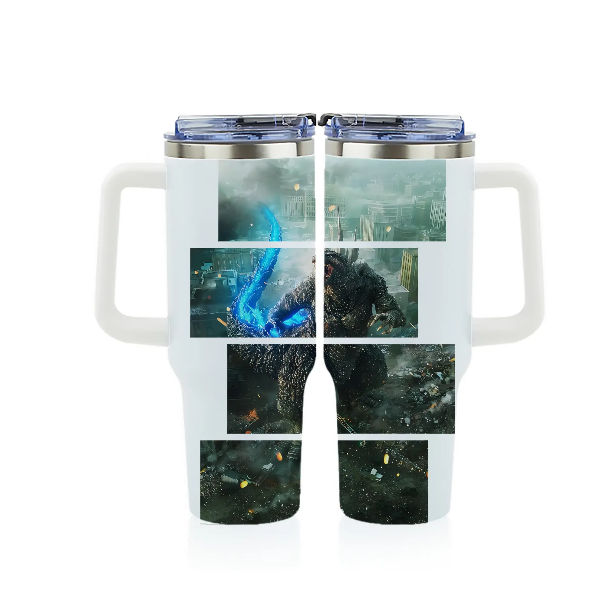 ゴジラ グッズ,ゴジラ - 1200mL フルプリント車用タンブラー ・ 304ステンレス 内側 ・ 201ステンレス 外側 ・ 保温 保冷 ・ 通勤 ドライブ アウトドア用