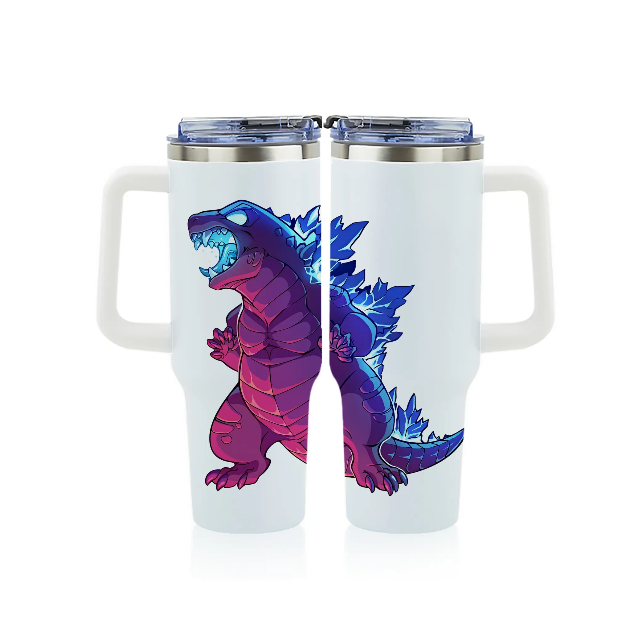 ゴジラ グッズ,ゴジラ - 1200mL フルプリント車用タンブラー ・ 304ステンレス 内側 ・ 201ステンレス 外側 ・ 保温 保冷 ・ 通勤 ドライブ アウトドア用