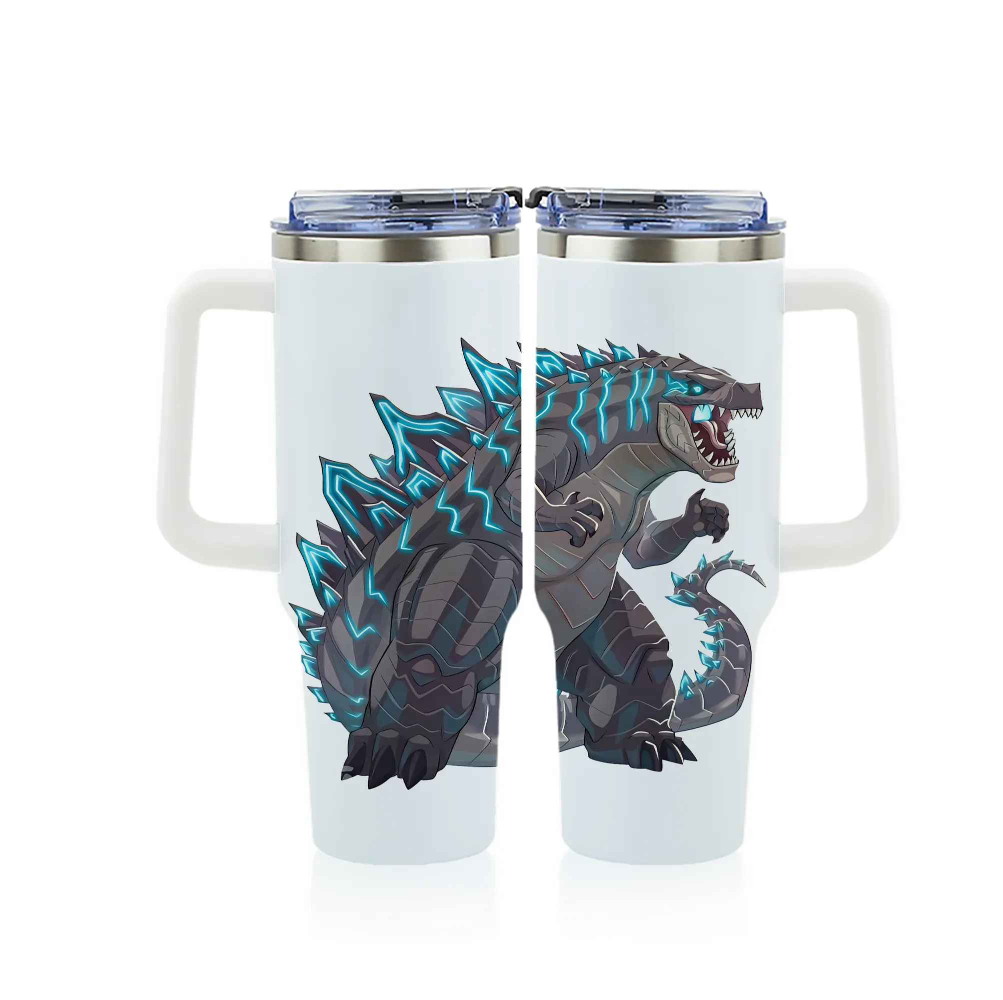 ゴジラ グッズ,ゴジラ - 1200mL フルプリント車用タンブラー ・ 304ステンレス 内側 ・ 201ステンレス 外側 ・ 保温 保冷 ・ 通勤 ドライブ アウトドア用