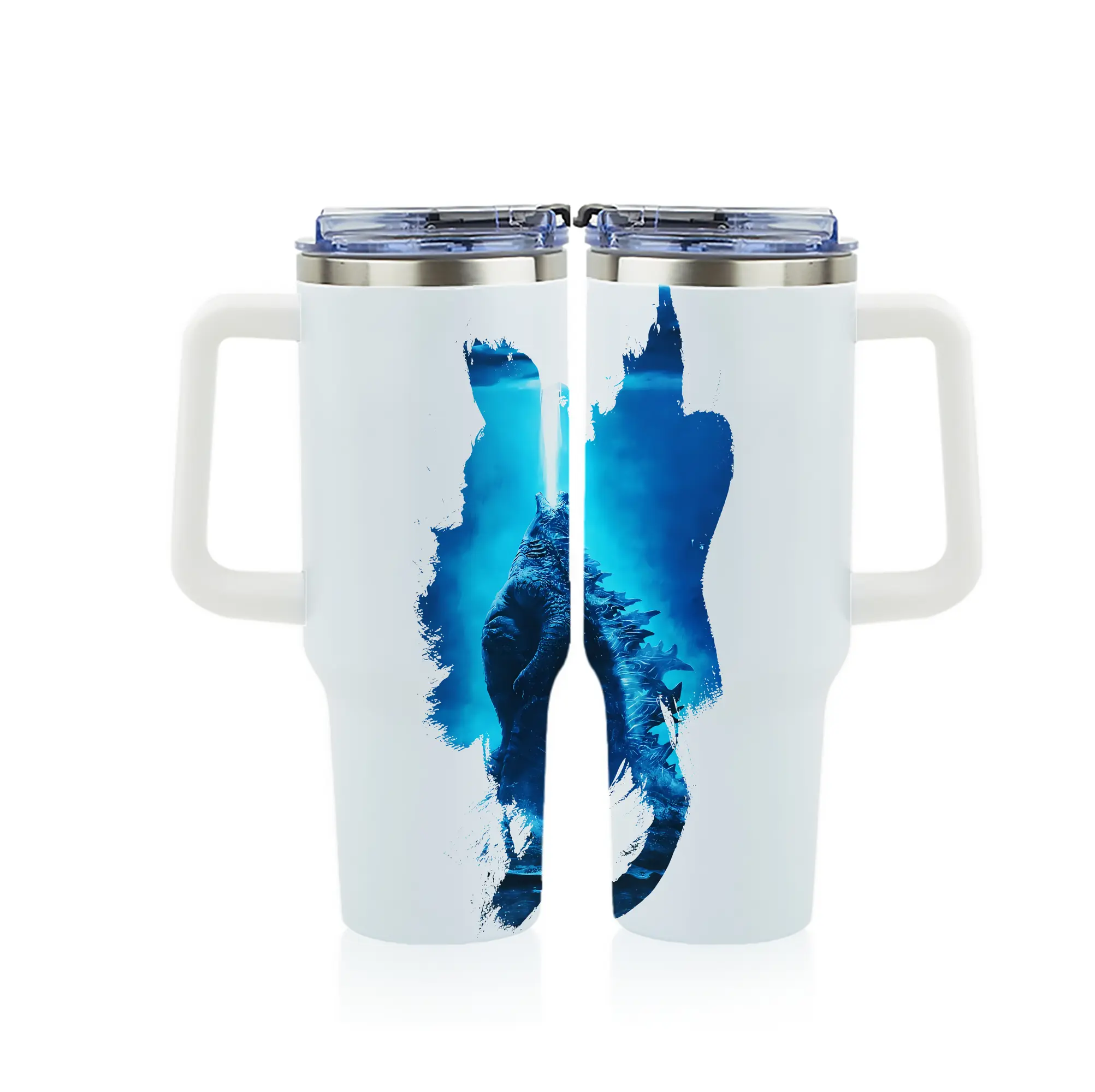 ゴジラ グッズ,ゴジラ - 1200mL フルプリント車用タンブラー ・ 304ステンレス 内側 ・ 201ステンレス 外側 ・ 保温 保冷 ・ 通勤 ドライブ アウトドア用