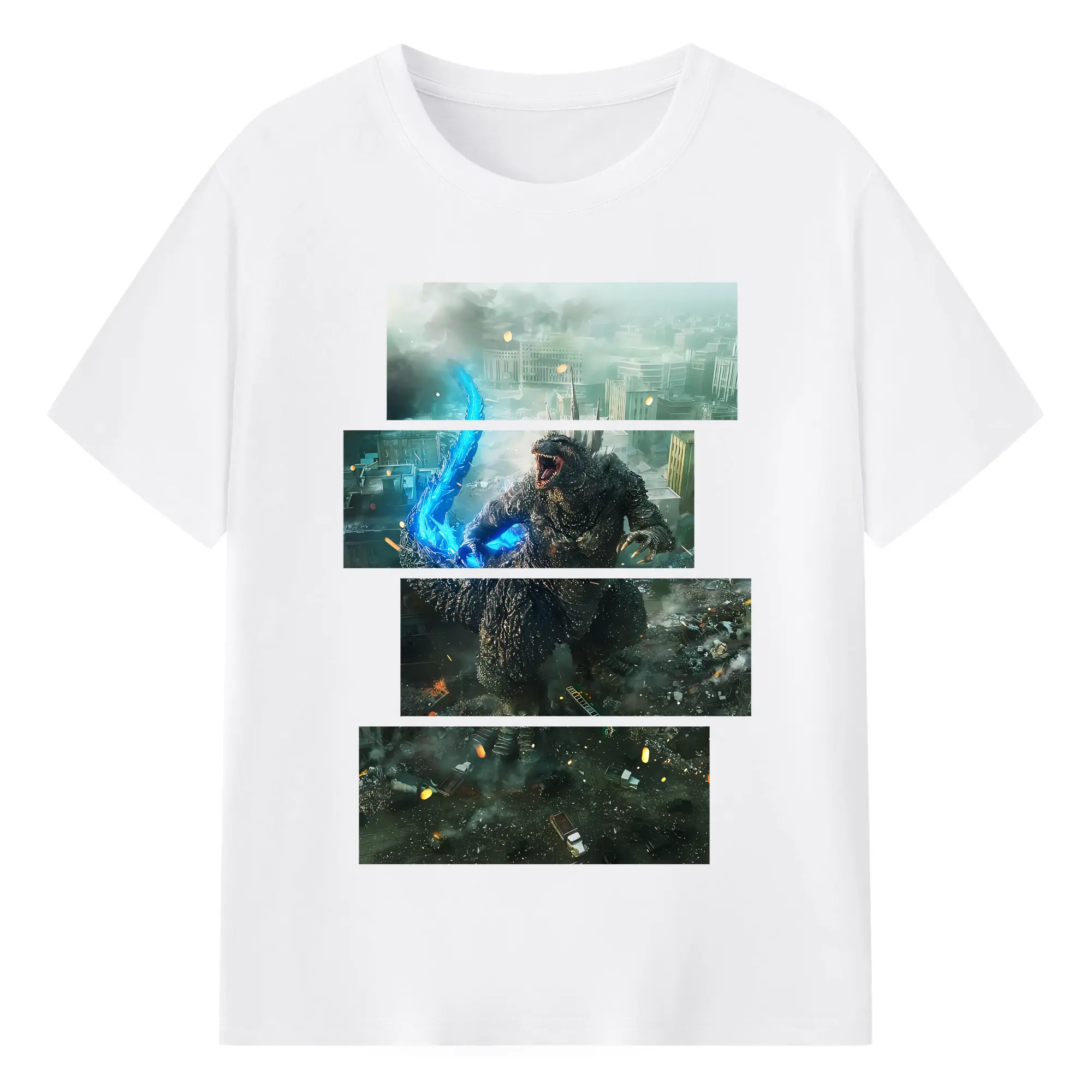 ゴジラ グッズ,ゴジラ - 綿100％ 半袖Tシャツ ・ フロントプリント ・ 快適 通気性 ・ 日常使い 散歩 スポーツ用