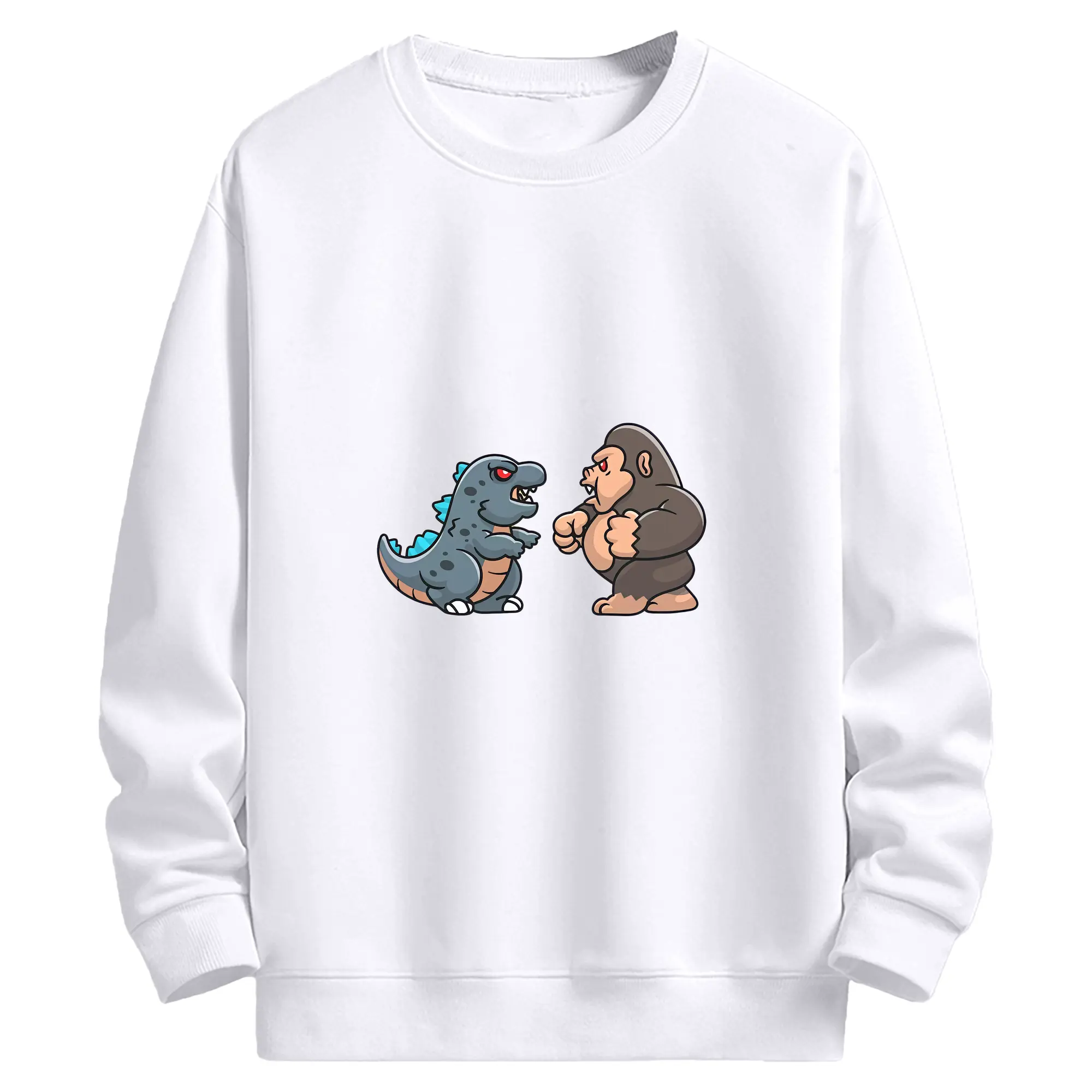 ゴジラ グッズ,ゴジラ - 高品質 クルーネック スウェット ・ コットン59％ ポリエステル41％ ・ ユニセックス 長袖 トレーナー ・ カジュアル デイリー スポーツ 散歩用