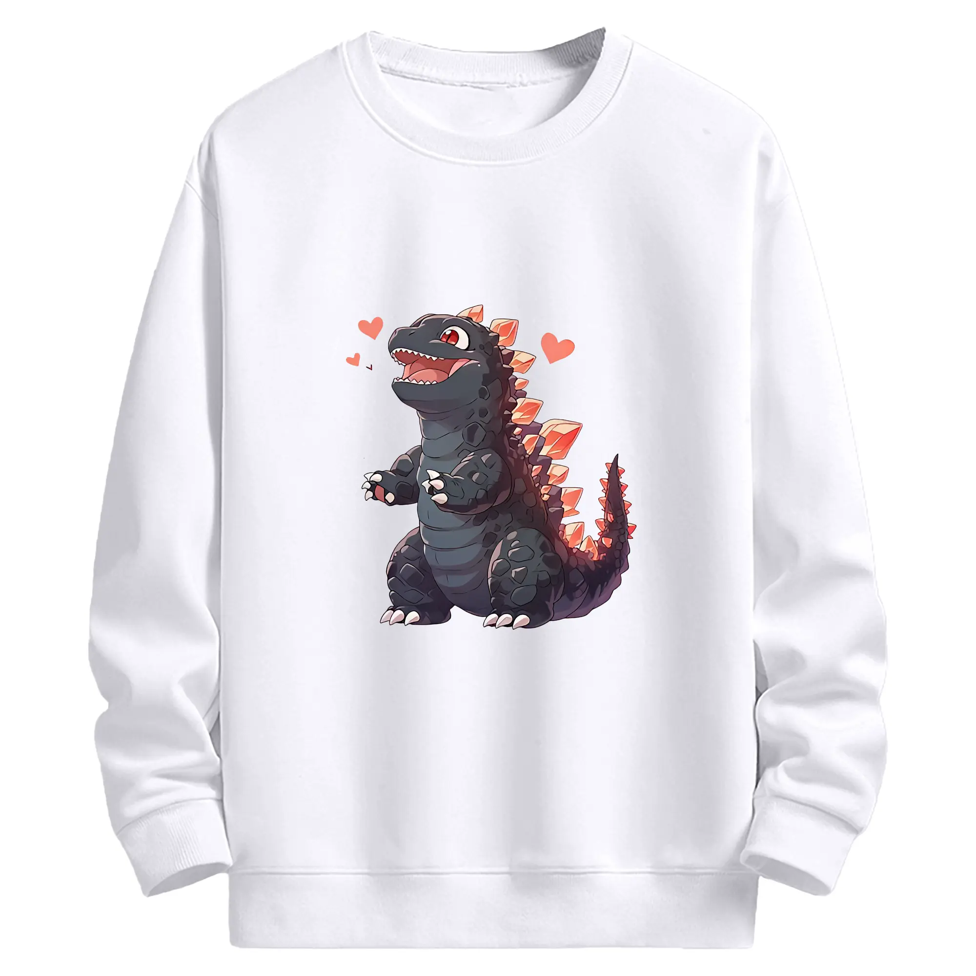 ゴジラ グッズ,ゴジラ - 高品質 クルーネック スウェット ・ コットン59％ ポリエステル41％ ・ ユニセックス 長袖 トレーナー ・ カジュアル デイリー スポーツ 散歩用
