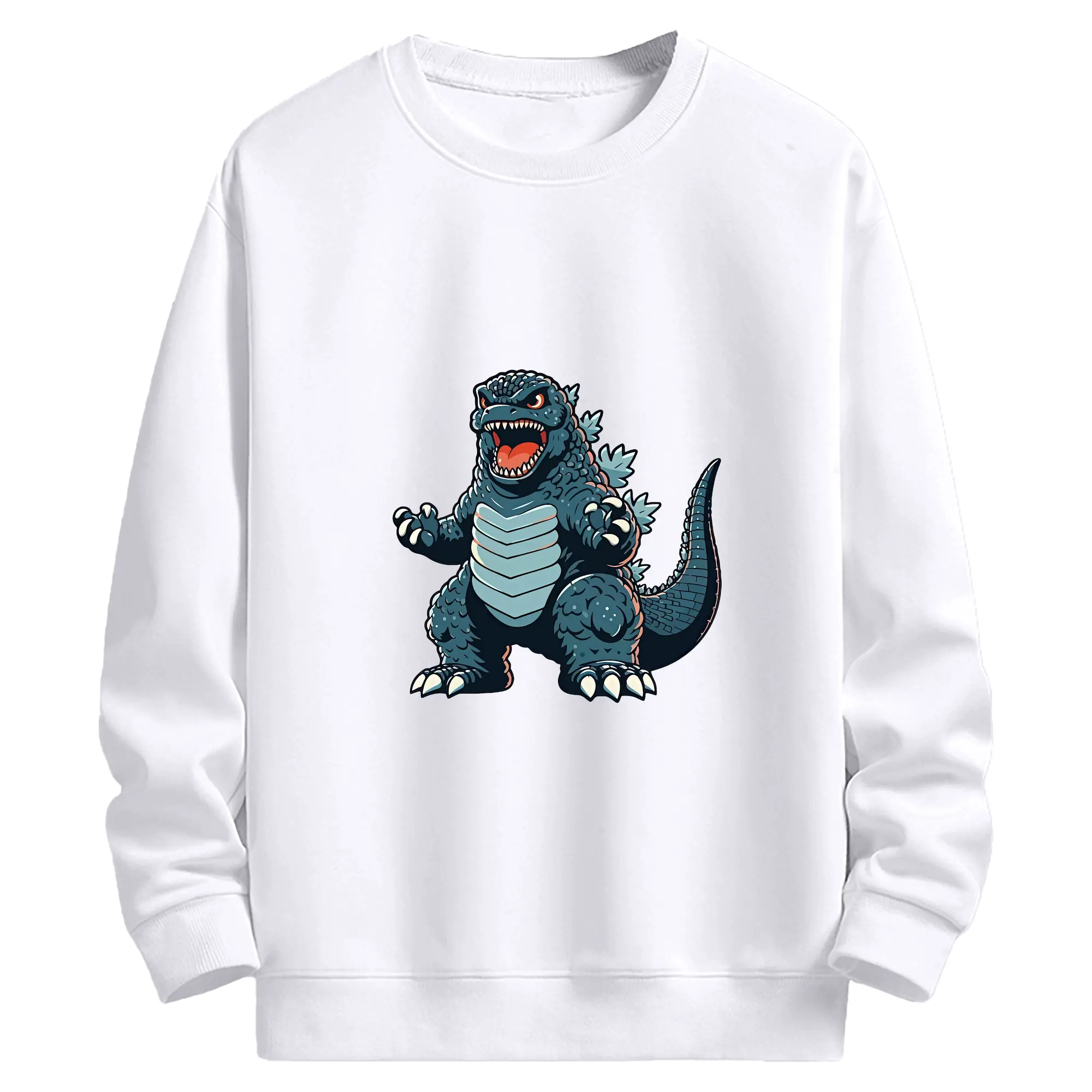 ゴジラ グッズ,ゴジラ - 高品質 クルーネック スウェット ・ コットン59％ ポリエステル41％ ・ ユニセックス 長袖 トレーナー ・ カジュアル デイリー スポーツ 散歩用