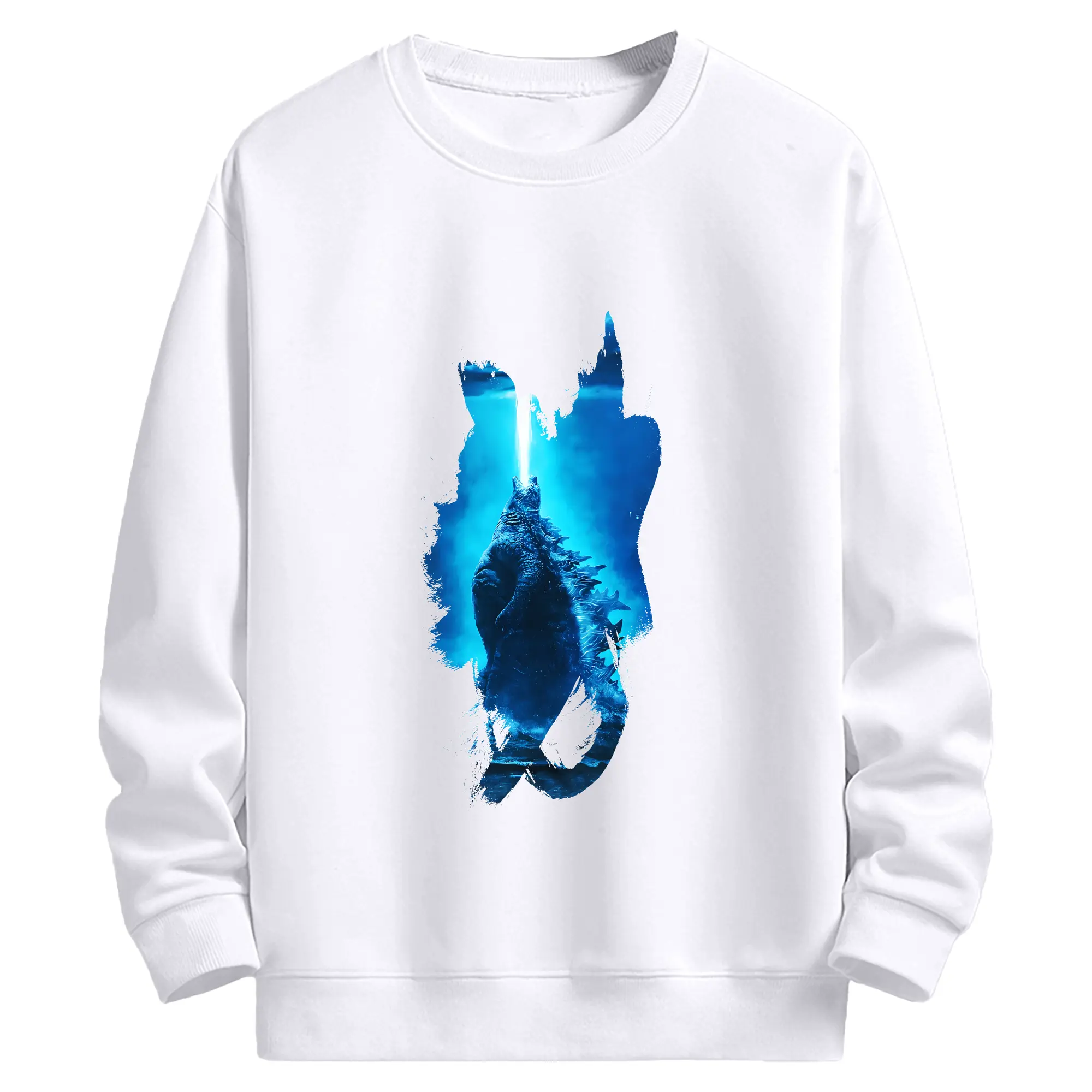 ゴジラ グッズ,ゴジラ - 高品質 クルーネック スウェット ・ コットン59％ ポリエステル41％ ・ ユニセックス 長袖 トレーナー ・ カジュアル デイリー スポーツ 散歩用