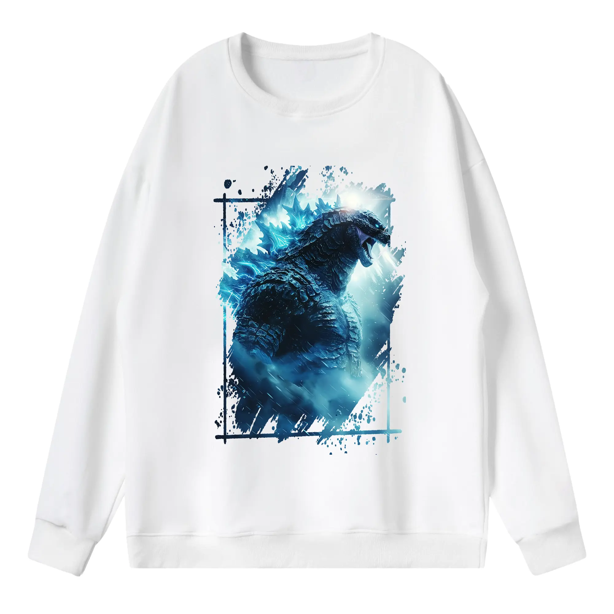 ゴジラ グッズ,ゴジラ - 薄手 クルーネック スウェット 裏毛260g · ポリエステル 春秋向け カジュアル 男女兼用 · トレーナー デイリー スポーツ 散歩に最適
