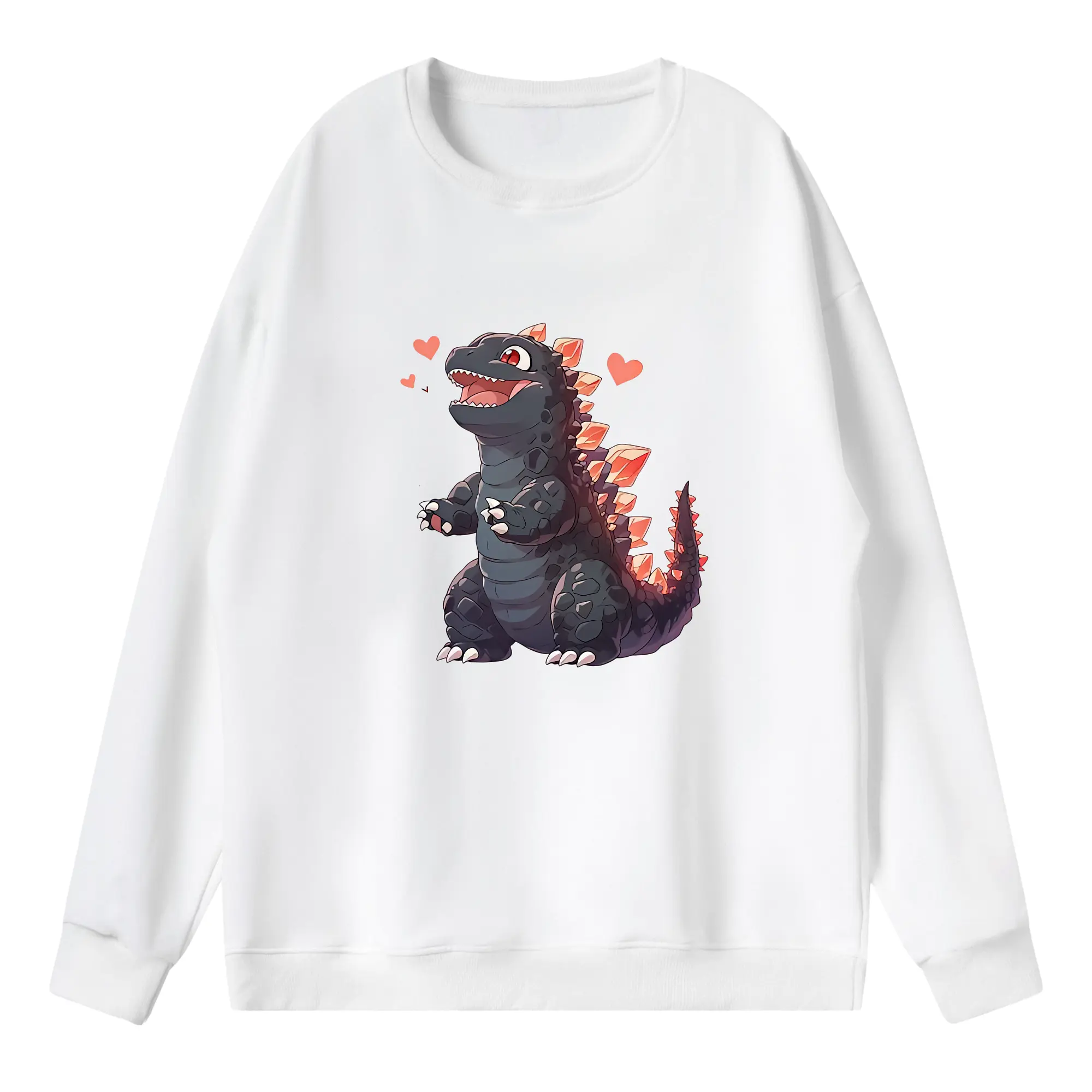 ゴジラ グッズ,ゴジラ - 薄手 クルーネック スウェット 裏毛260g · ポリエステル 春秋向け カジュアル 男女兼用 · トレーナー デイリー スポーツ 散歩に最適