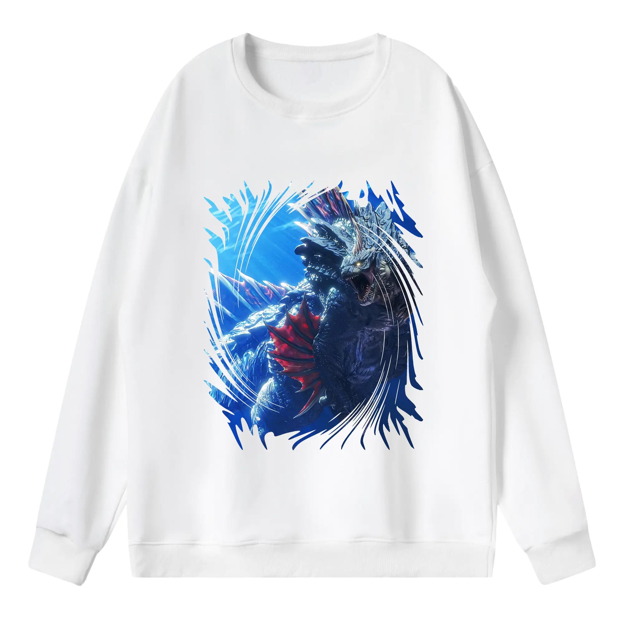 ゴジラ グッズ,ゴジラ - 薄手 クルーネック スウェット 裏毛260g · ポリエステル 春秋向け カジュアル 男女兼用 · トレーナー デイリー スポーツ 散歩に最適