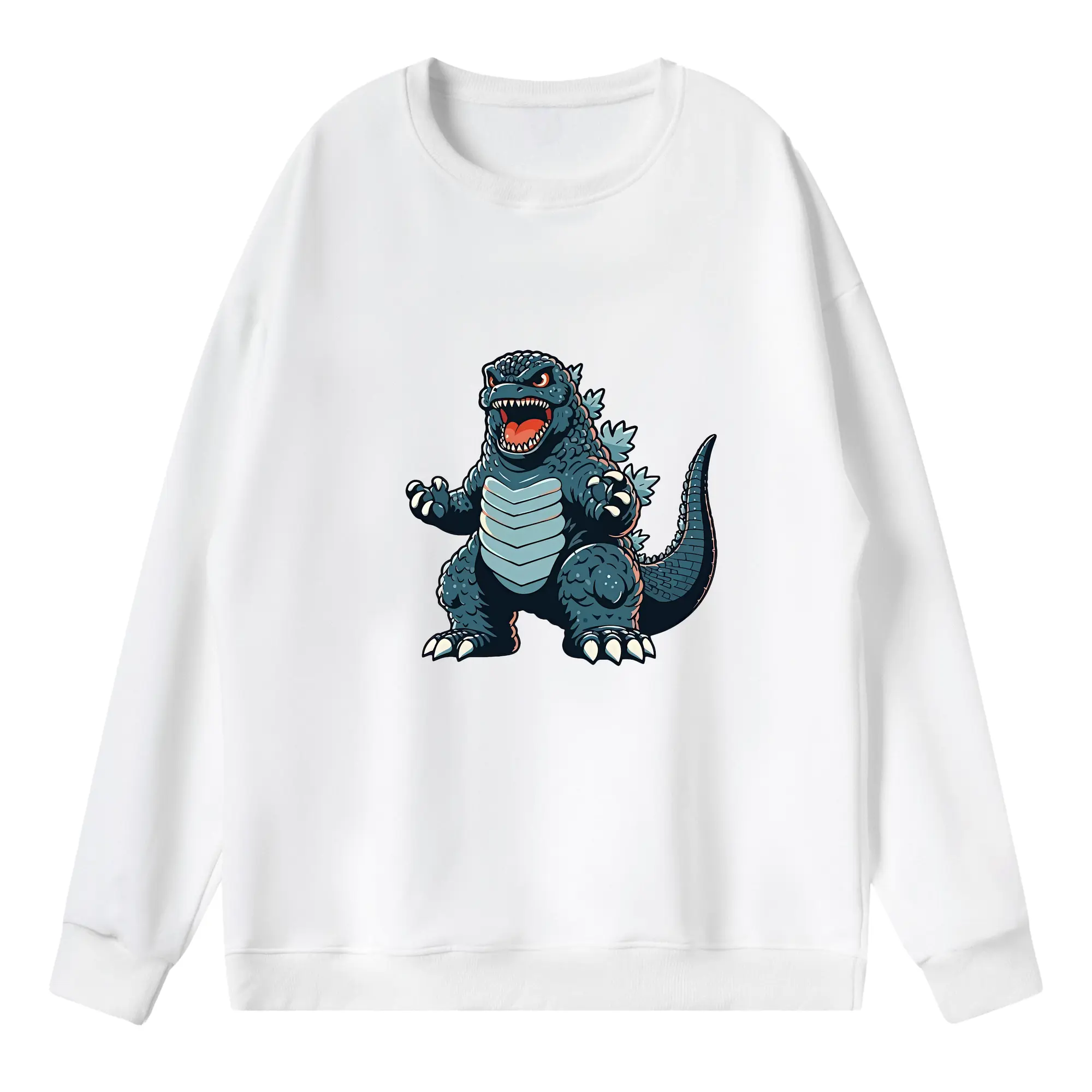 ゴジラ グッズ,ゴジラ - 薄手 クルーネック スウェット 裏毛260g · ポリエステル 春秋向け カジュアル 男女兼用 · トレーナー デイリー スポーツ 散歩に最適