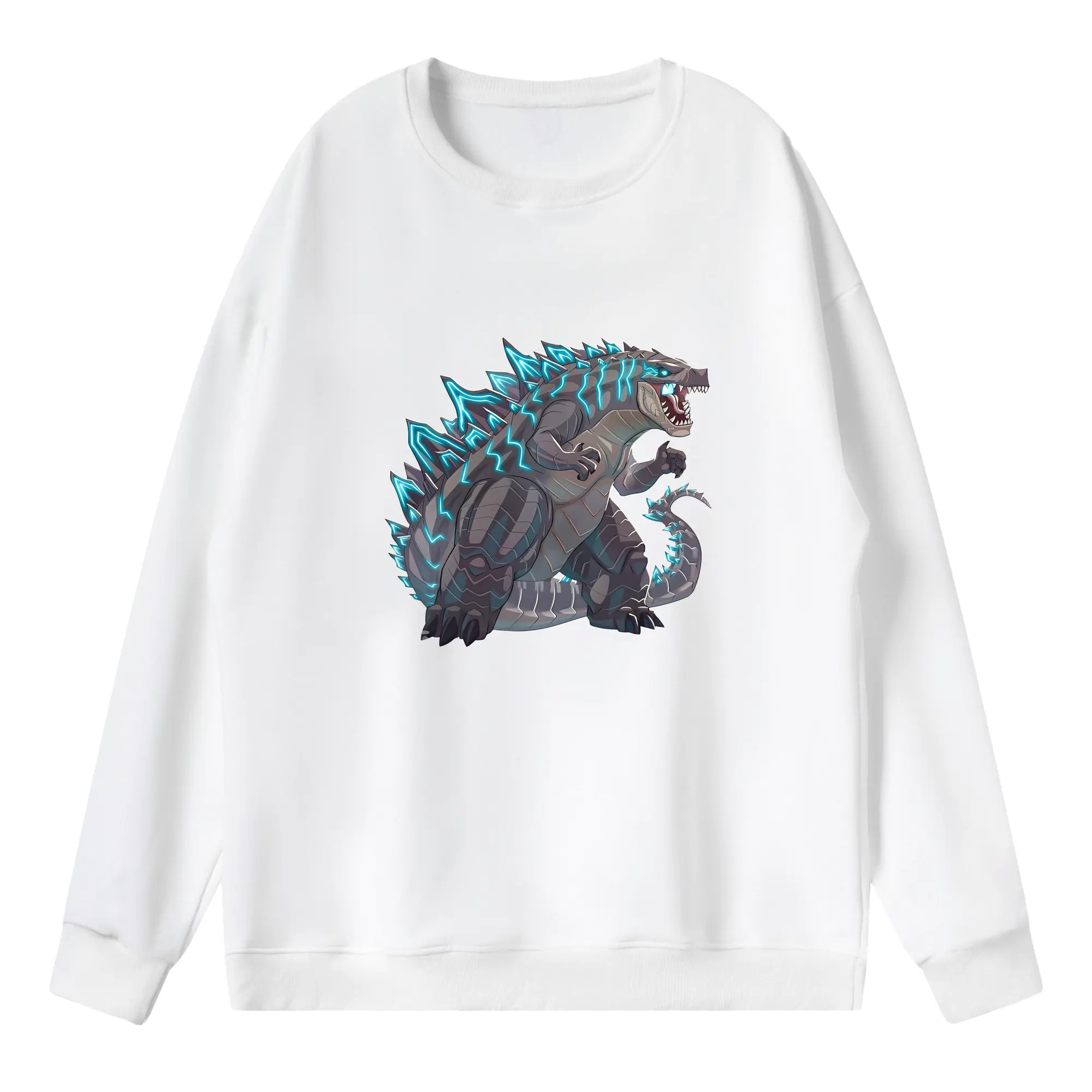 ゴジラ グッズ,ゴジラ - 薄手 クルーネック スウェット 裏毛260g · ポリエステル 春秋向け カジュアル 男女兼用 · トレーナー デイリー スポーツ 散歩に最適