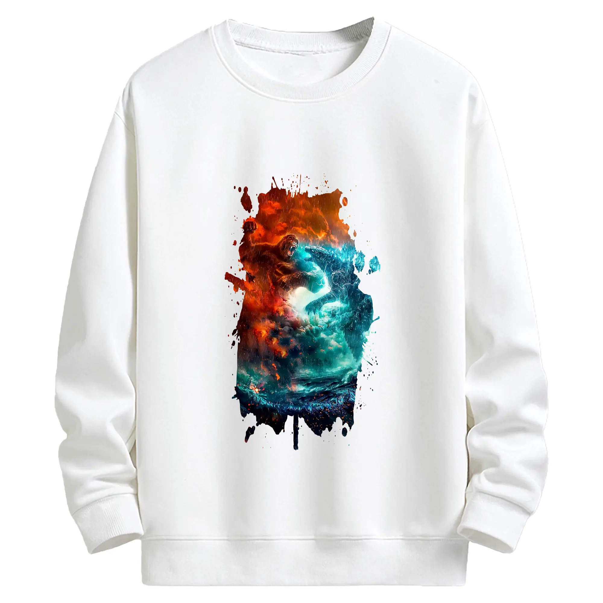 ゴジラ グッズ,ゴジラ - キッズ クルーネックスウェットシャツ ・ フロントプリント ・ 綿80％ ポリエステル20％ ・ 快適 通学 スポーツ 日常使い お散歩用