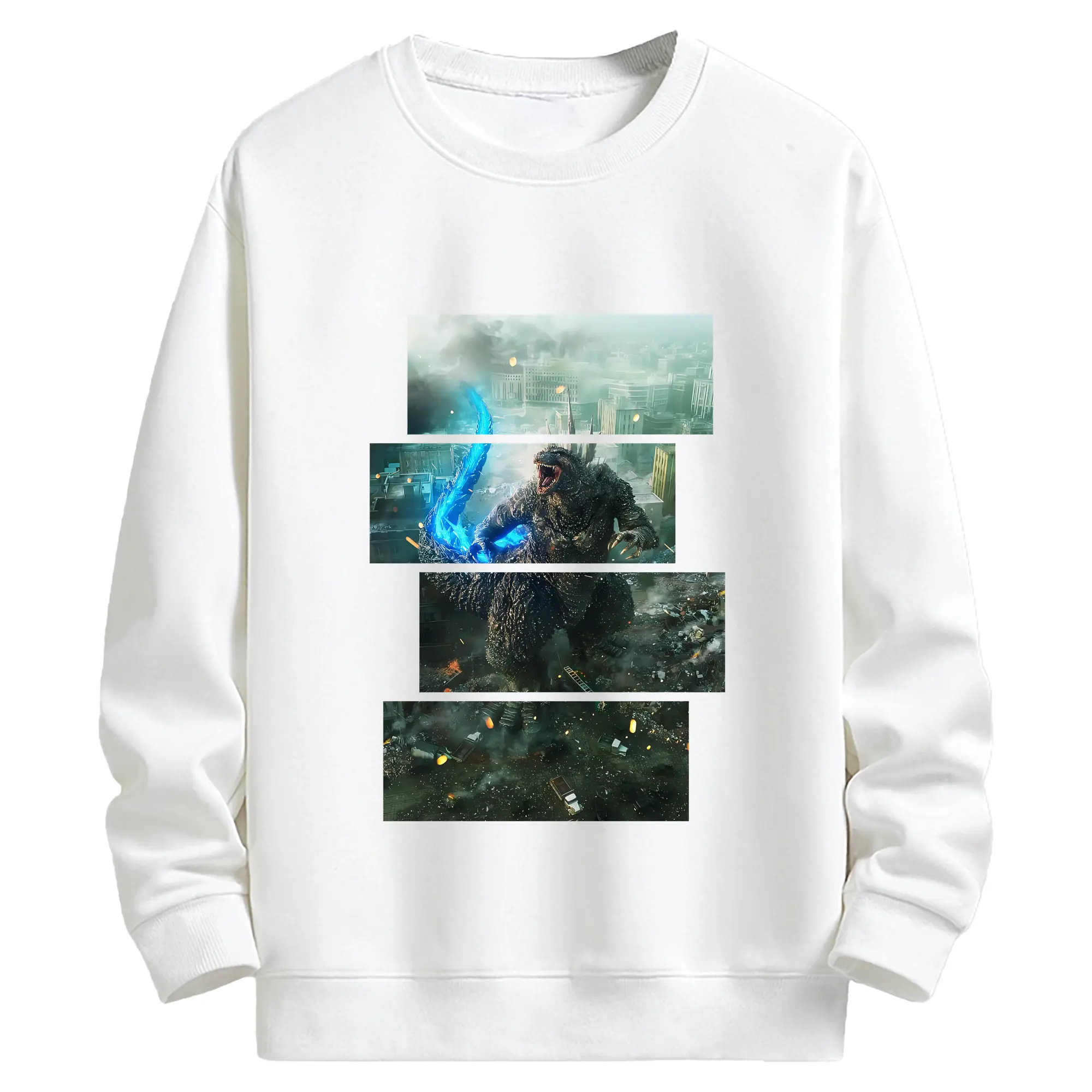 ゴジラ グッズ,ゴジラ - キッズ クルーネックスウェットシャツ ・ フロントプリント ・ 綿80％ ポリエステル20％ ・ 快適 通学 スポーツ 日常使い お散歩用