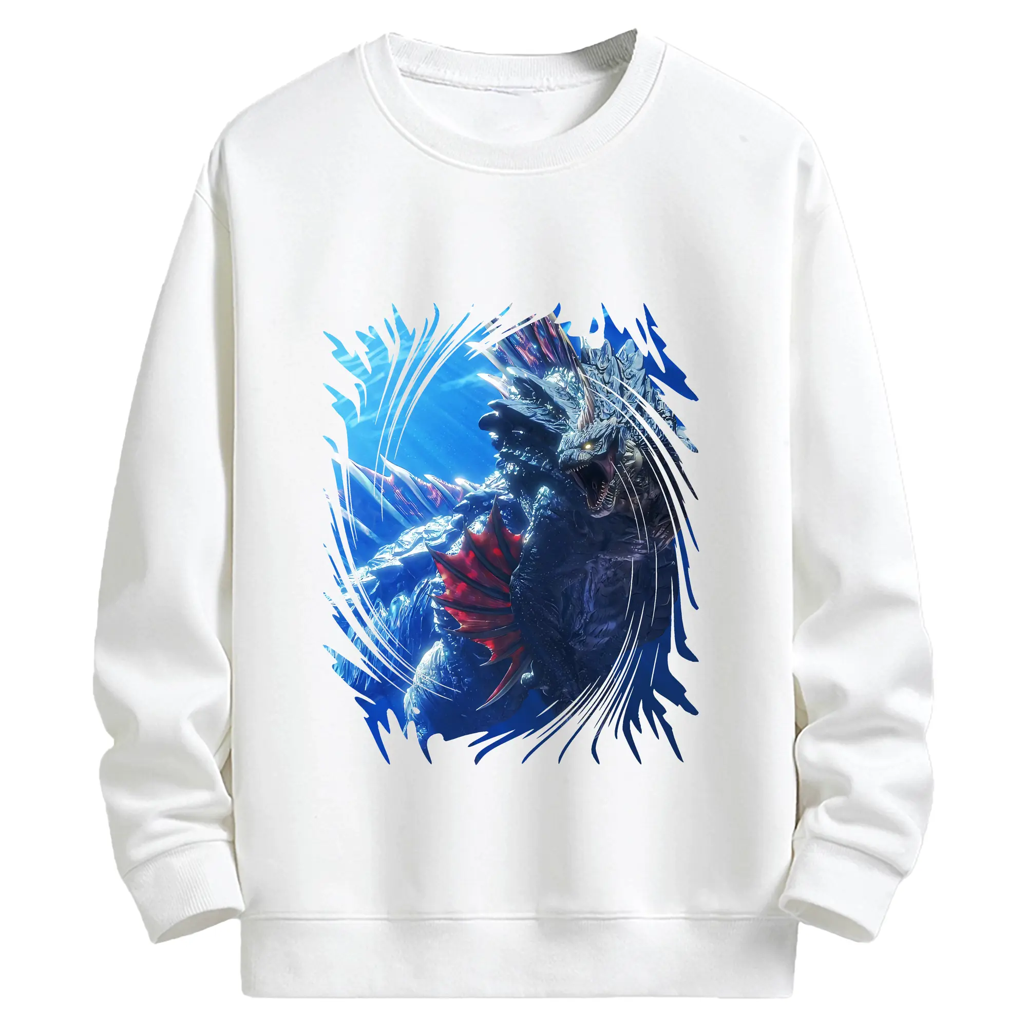 ゴジラ グッズ,ゴジラ - キッズ クルーネックスウェットシャツ ・ フロントプリント ・ 綿80％ ポリエステル20％ ・ 快適 通学 スポーツ 日常使い お散歩用