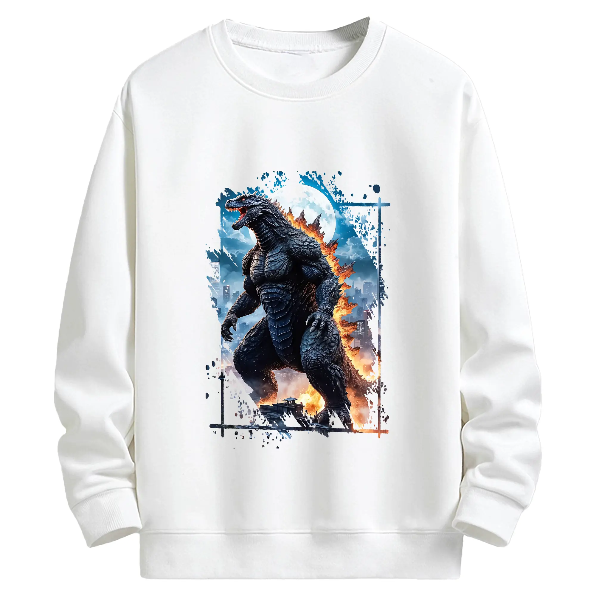 ゴジラ グッズ,ゴジラ - キッズ クルーネックスウェットシャツ ・ フロントプリント ・ 綿80％ ポリエステル20％ ・ 快適 通学 スポーツ 日常使い お散歩用