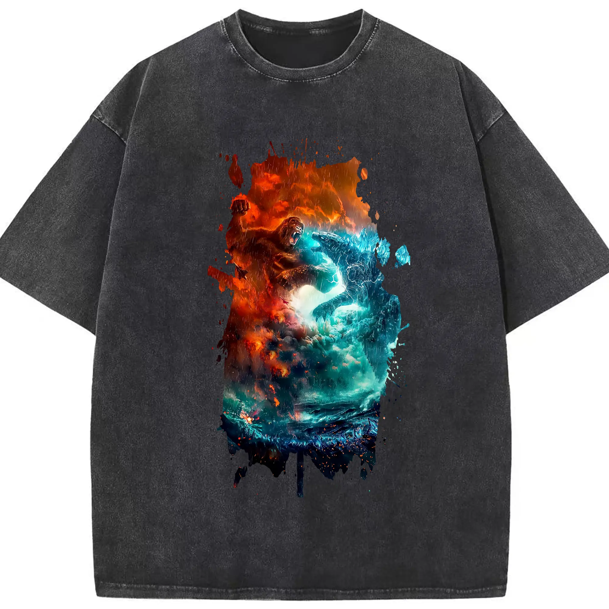 ゴジラ グッズ,ゴジラ - 綿100％ ヴィンテージ風 半袖Tシャツ ・ フロントプリント ・ 柔らか肌触り ・ 通気性 快適 ・ スポーツ カジュアル 外出用