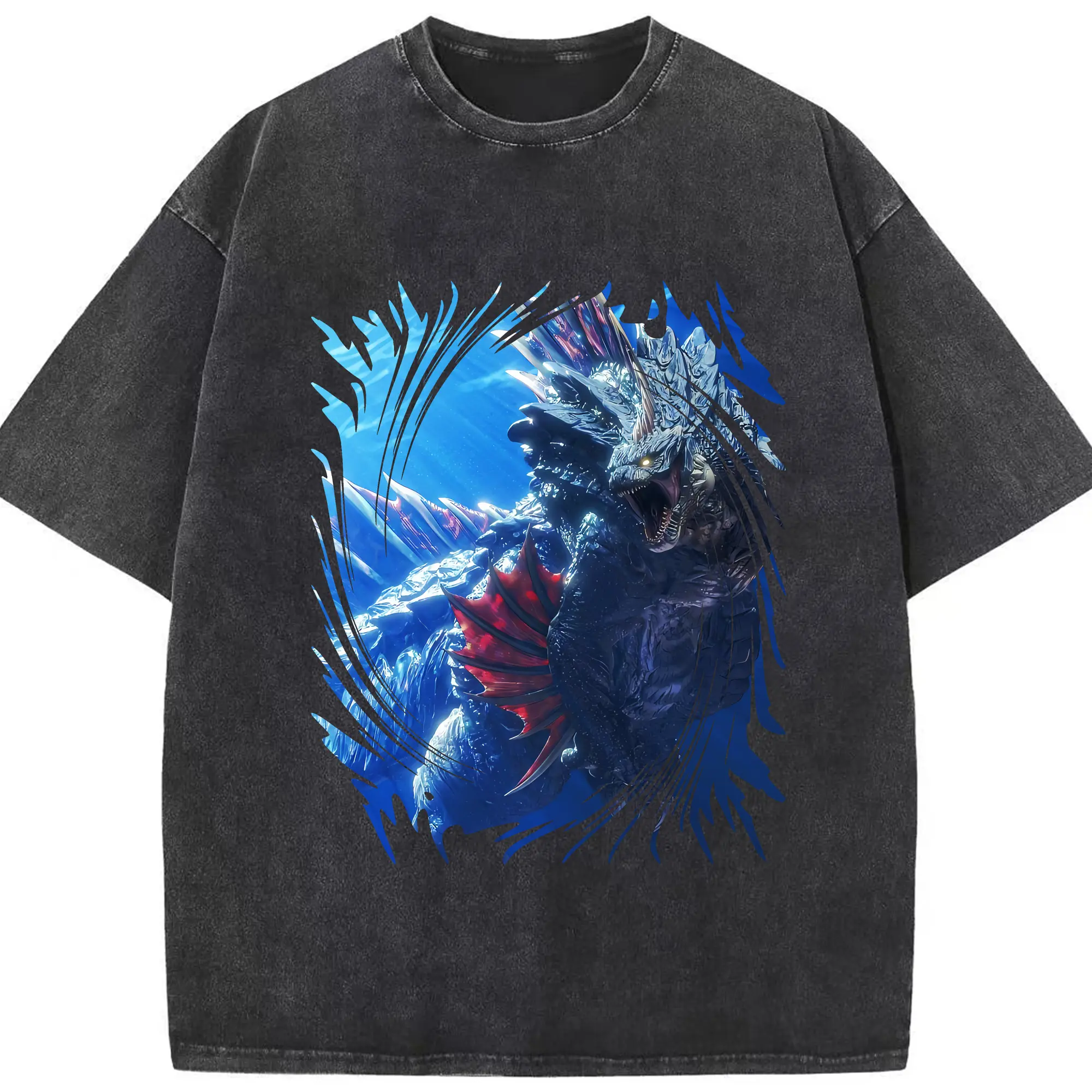 ゴジラ グッズ,ゴジラ - 綿100％ ヴィンテージ風 半袖Tシャツ ・ フロントプリント ・ 柔らか肌触り ・ 通気性 快適 ・ スポーツ カジュアル 外出用