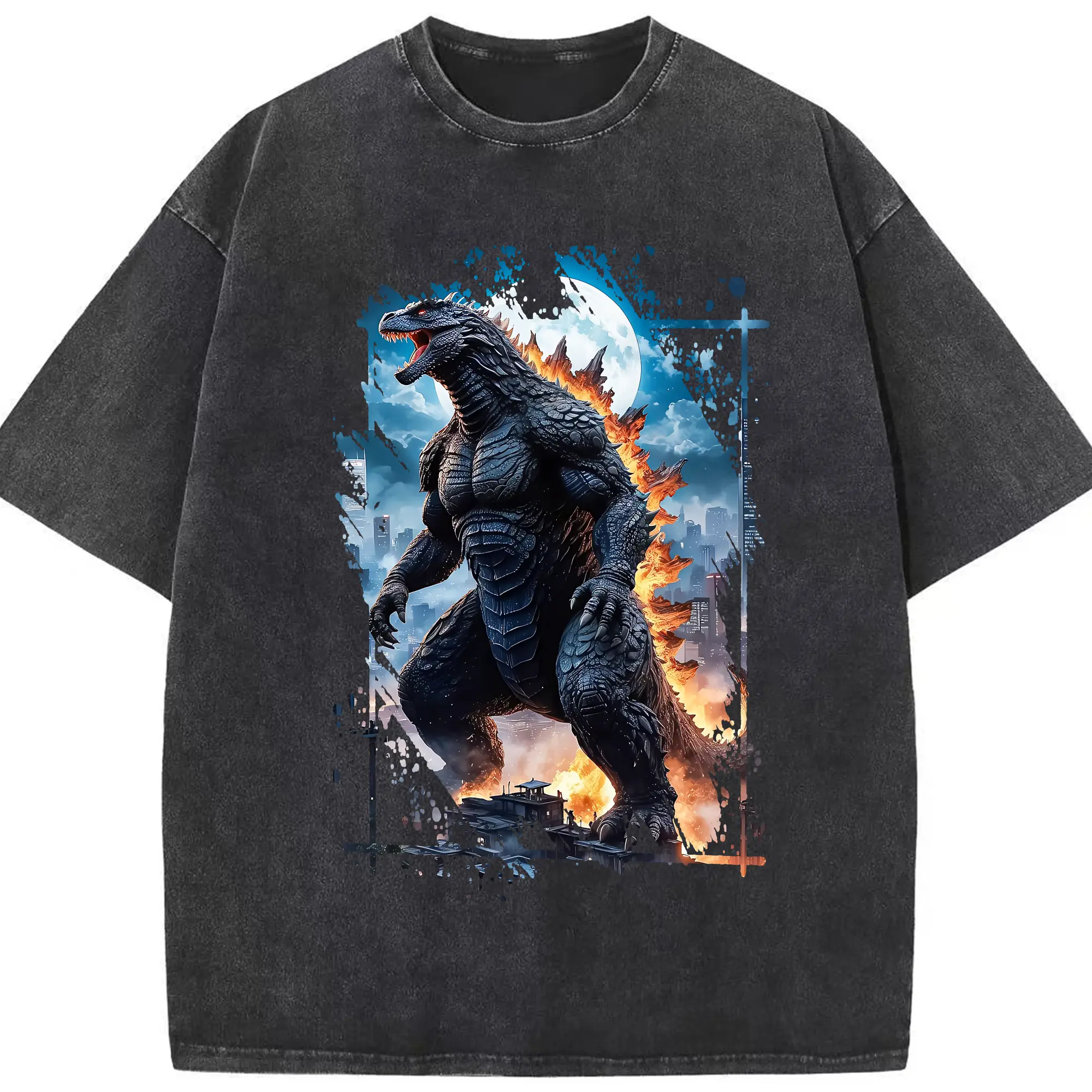 ゴジラ グッズ,ゴジラ - 綿100％ ヴィンテージ風 半袖Tシャツ ・ フロントプリント ・ 柔らか肌触り ・ 通気性 快適 ・ スポーツ カジュアル 外出用