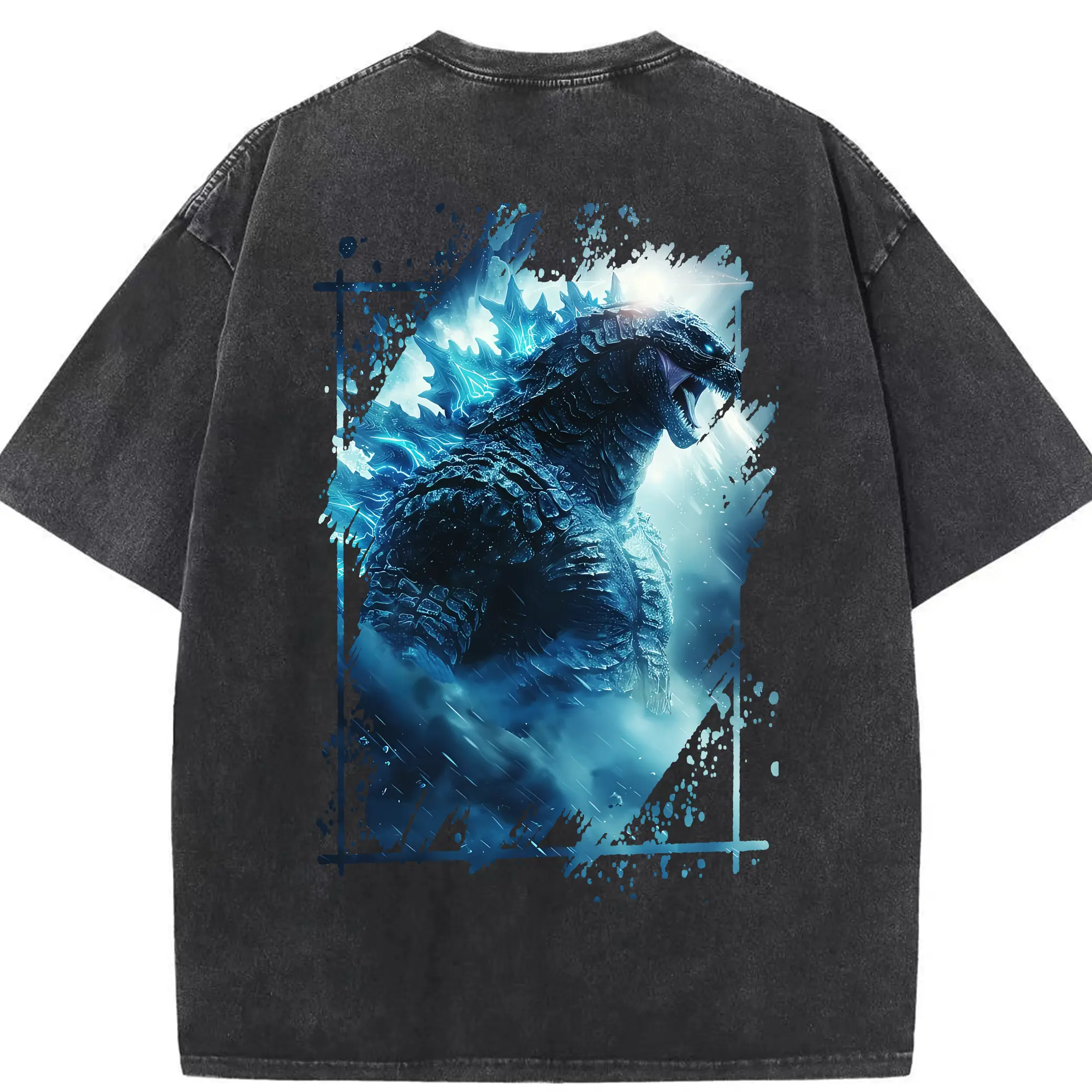 ゴジラ グッズ,ゴジラ - 綿100％ ヴィンテージ風 半袖Tシャツ ・ 背面プリント ・ 柔らか肌触り ・ 通気性 快適 ・ スポーツ カジュアル 外出用