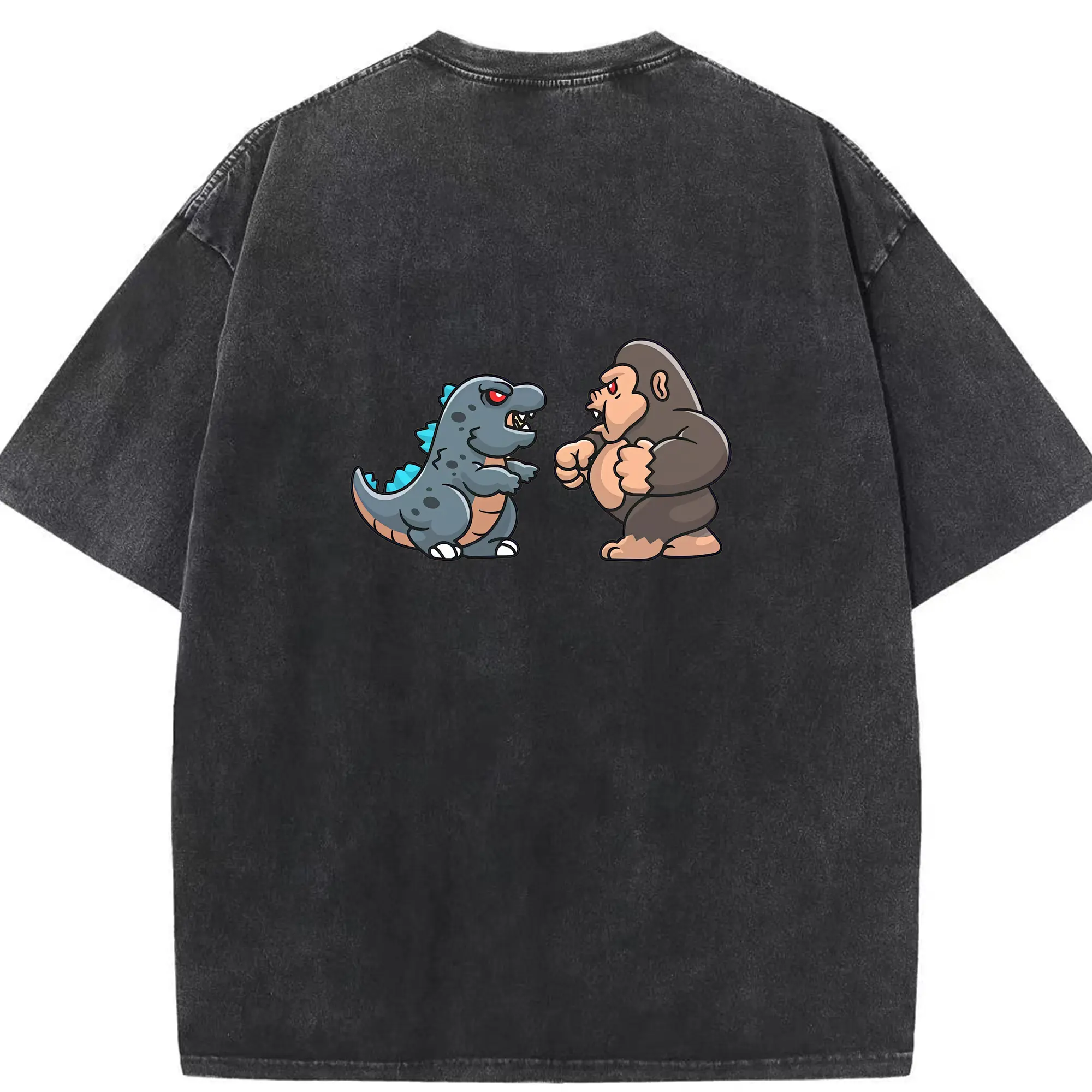 ゴジラ グッズ,ゴジラ - 綿100％ ヴィンテージ風 半袖Tシャツ ・ 背面プリント ・ 柔らか肌触り ・ 通気性 快適 ・ スポーツ カジュアル 外出用