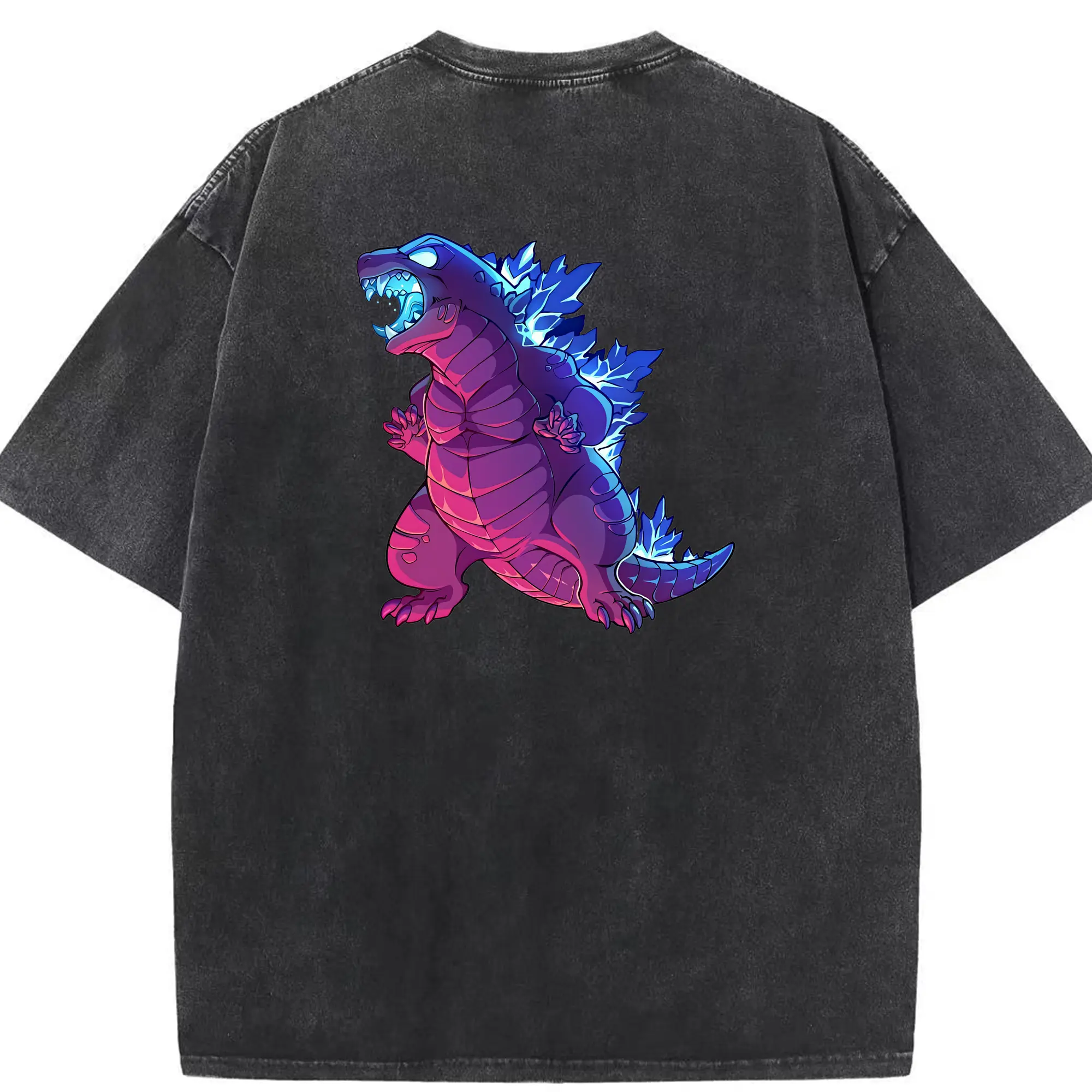 ゴジラ グッズ,ゴジラ - 綿100％ ヴィンテージ風 半袖Tシャツ ・ 背面プリント ・ 柔らか肌触り ・ 通気性 快適 ・ スポーツ カジュアル 外出用