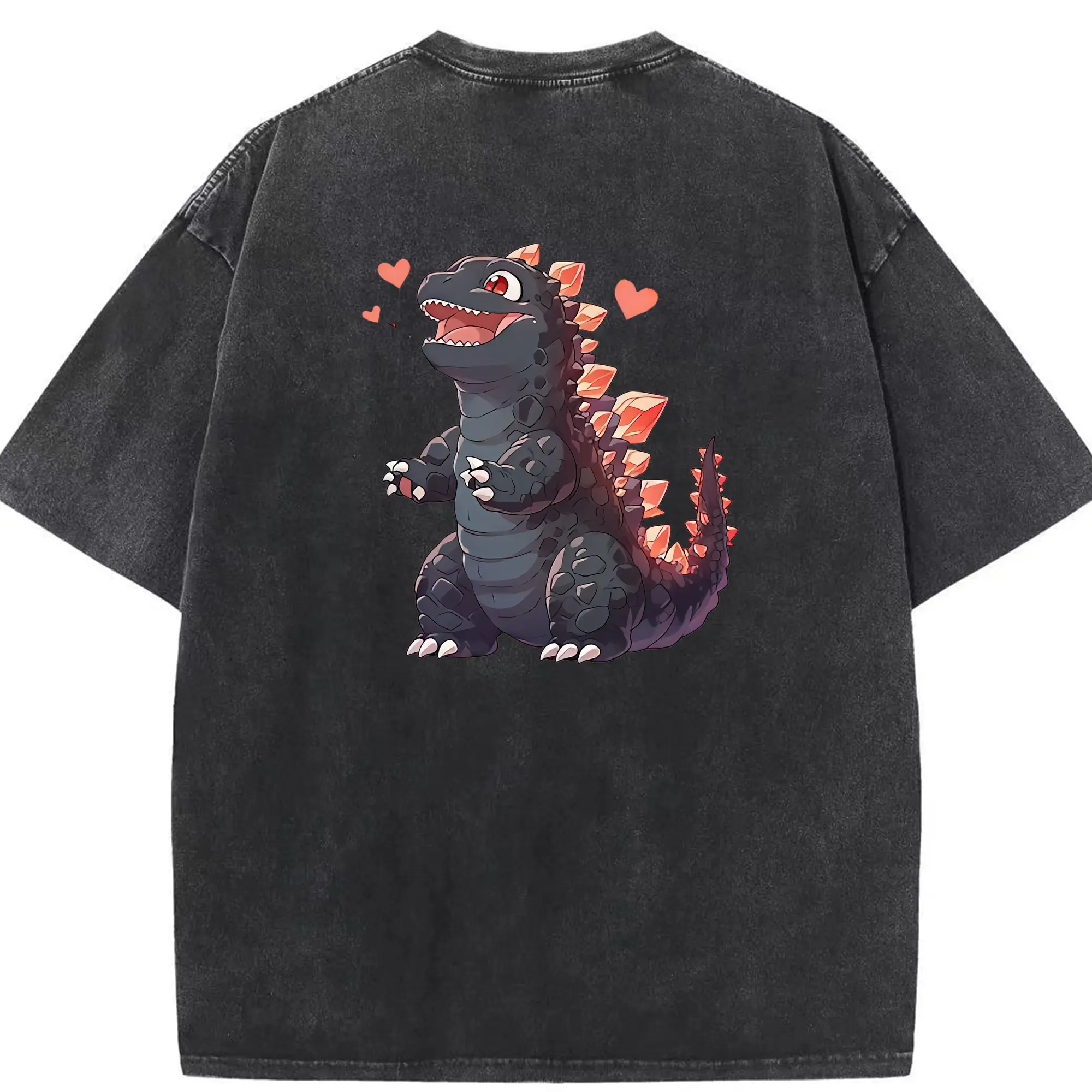 ゴジラ グッズ,ゴジラ - 綿100％ ヴィンテージ風 半袖Tシャツ ・ 背面プリント ・ 柔らか肌触り ・ 通気性 快適 ・ スポーツ カジュアル 外出用