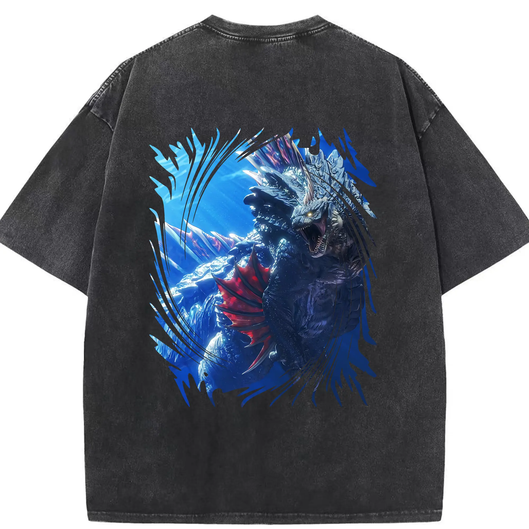 ゴジラ グッズ,ゴジラ - 綿100％ ヴィンテージ風 半袖Tシャツ ・ 背面プリント ・ 柔らか肌触り ・ 通気性 快適 ・ スポーツ カジュアル 外出用