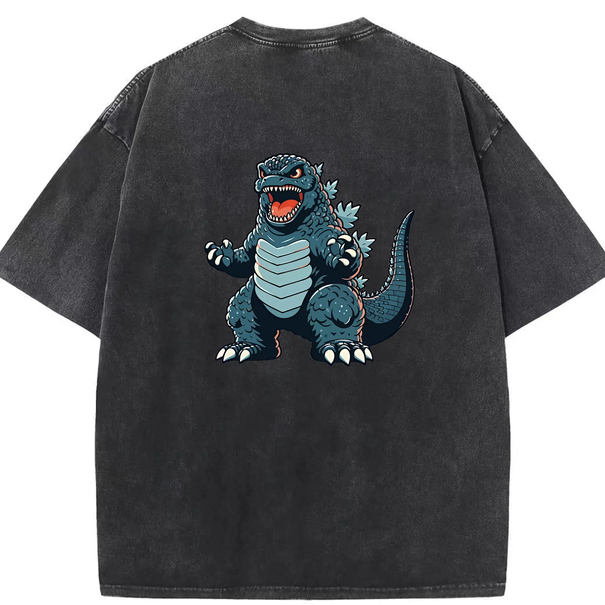 ゴジラ グッズ,ゴジラ - 綿100％ ヴィンテージ風 半袖Tシャツ ・ 背面プリント ・ 柔らか肌触り ・ 通気性 快適 ・ スポーツ カジュアル 外出用