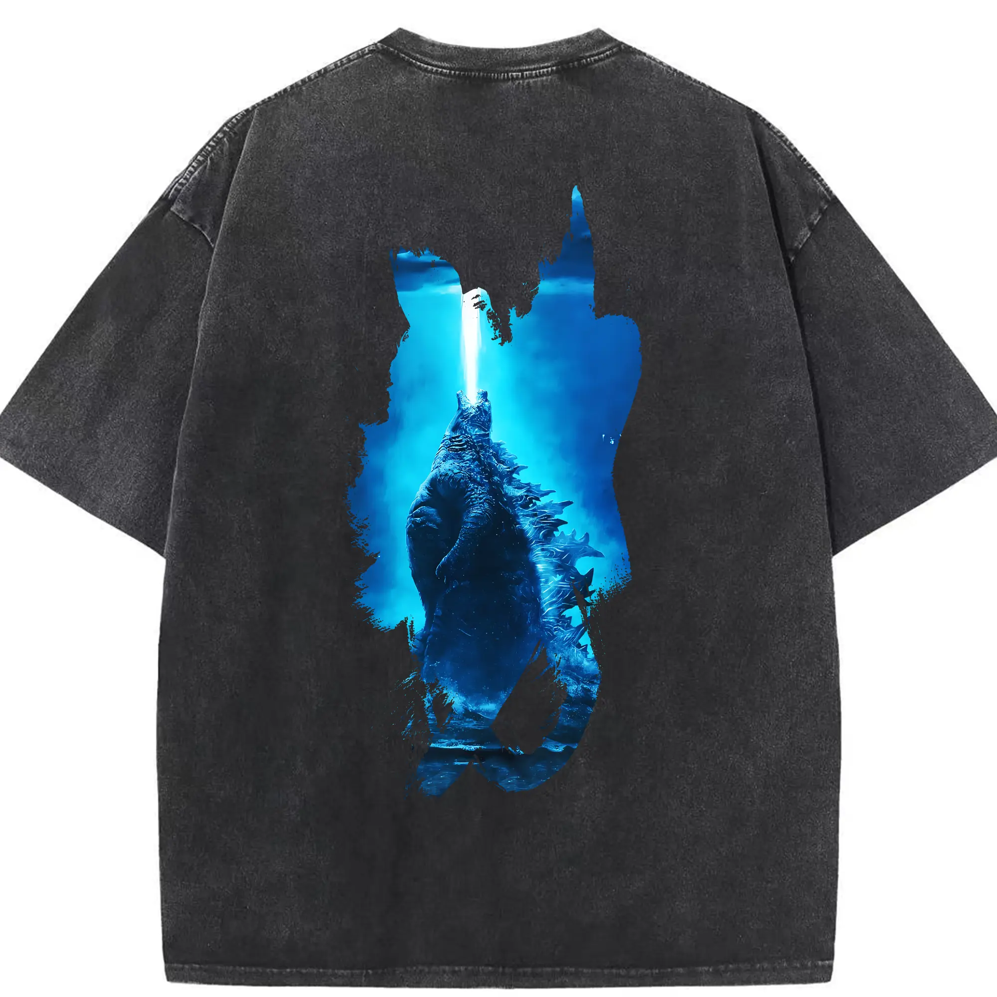 ゴジラ グッズ,ゴジラ - 綿100％ ヴィンテージ風 半袖Tシャツ ・ 背面プリント ・ 柔らか肌触り ・ 通気性 快適 ・ スポーツ カジュアル 外出用