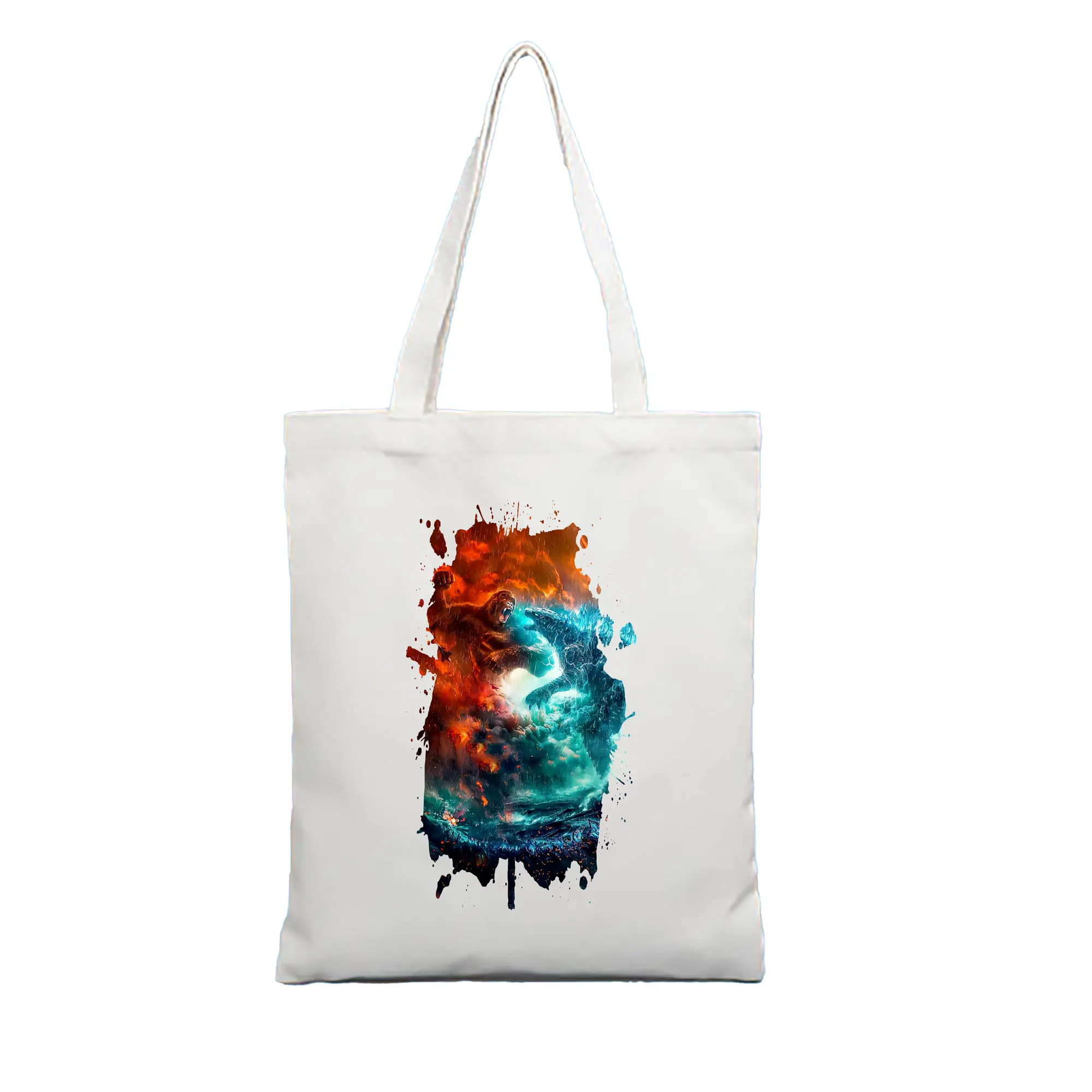 ゴジラ グッズ,ゴジラ - 縦型キャンバス手提げバッグ（トートバッグ） ・ キャンバス素材 ・ ショッピング用 ・ 軽量 丈夫 お手入れ簡単