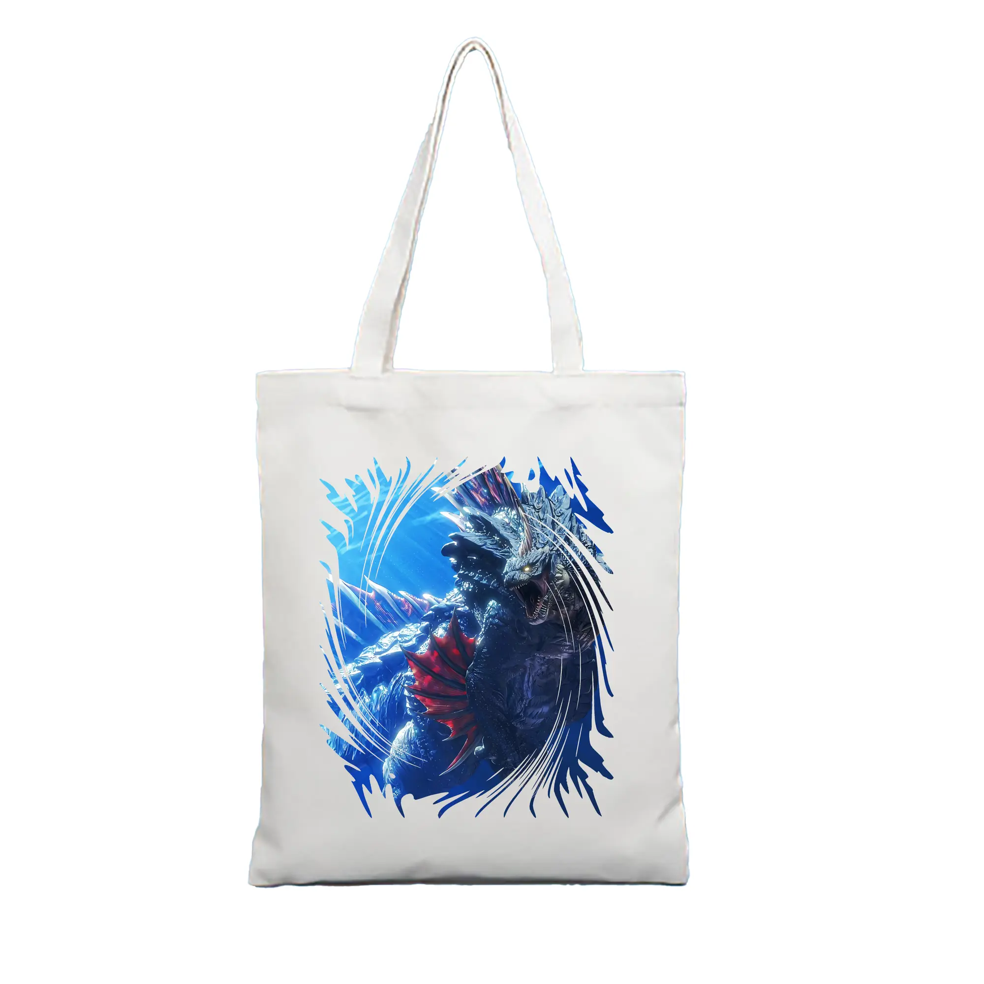 ゴジラ グッズ,ゴジラ - 縦型キャンバス手提げバッグ（トートバッグ） ・ キャンバス素材 ・ ショッピング用 ・ 軽量 丈夫 お手入れ簡単