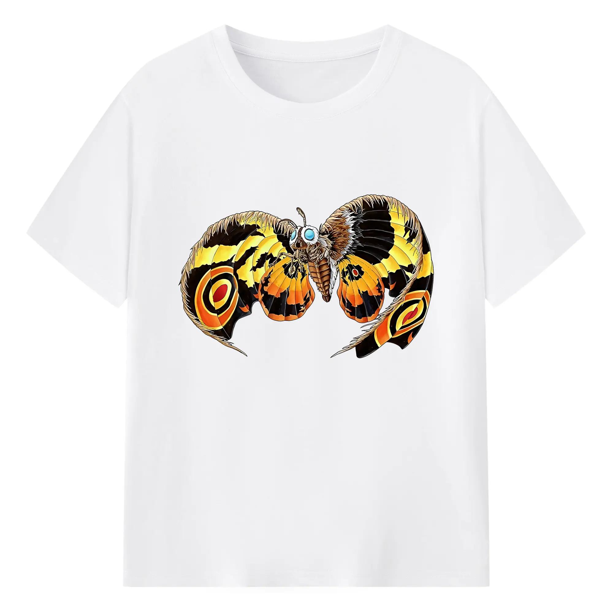 ゴジラ グッズ,モスラ - 綿100％ 半袖Tシャツ ・ フロントプリント ・ 快適 通気性 ・ 日常使い 散歩 スポーツ用