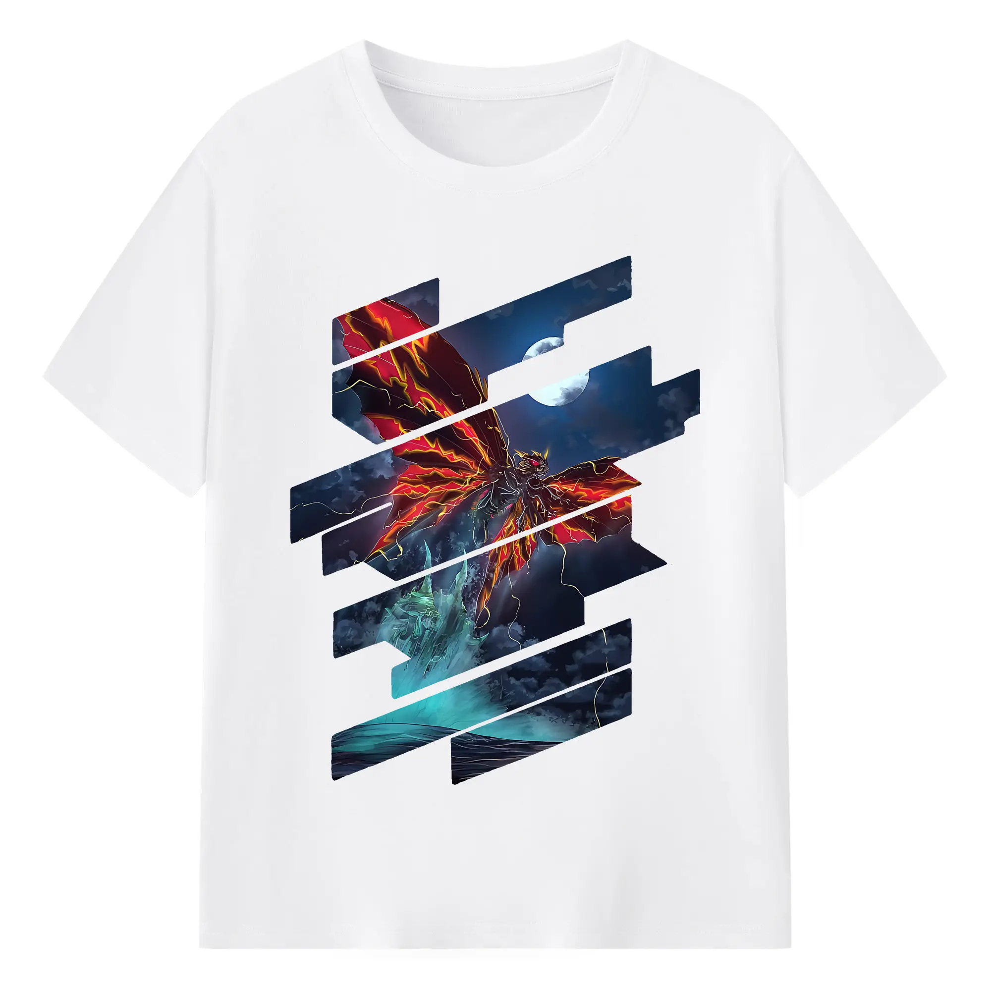 ゴジラ グッズ,モスラ - 綿100％ 半袖Tシャツ ・ フロントプリント ・ 快適 通気性 ・ 日常使い 散歩 スポーツ用