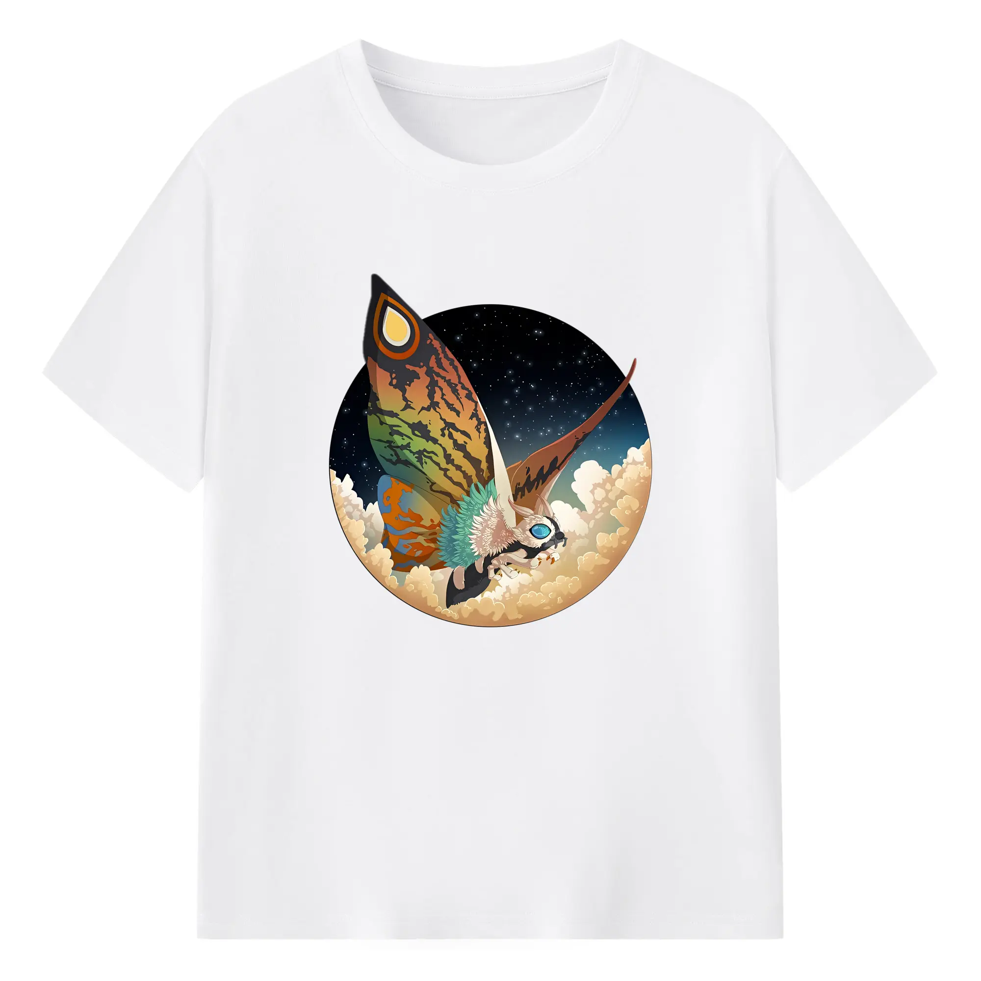 ゴジラ グッズ,モスラ - 綿100％ 半袖Tシャツ ・ フロントプリント ・ 快適 通気性 ・ 日常使い 散歩 スポーツ用