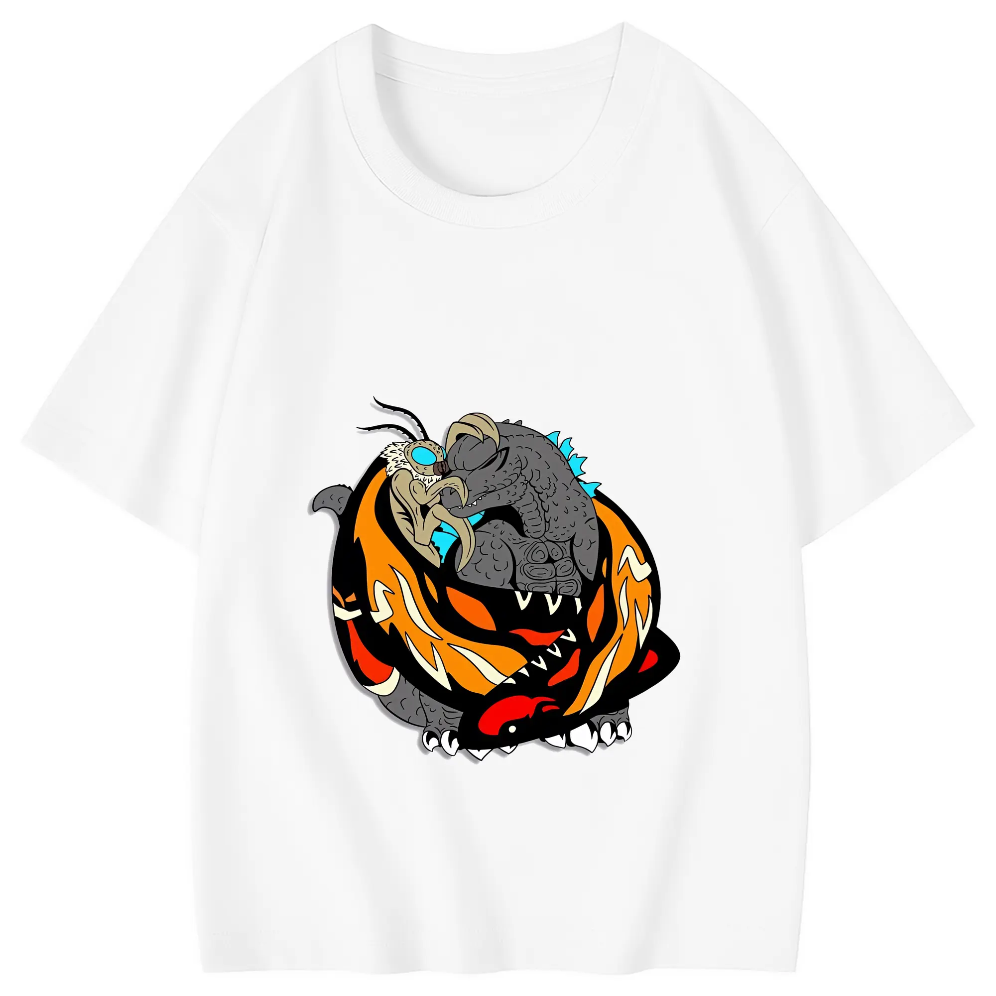 ゴジラ グッズ,モスラ - 綿100％ キッズTシャツ ・ フロントプリント ・ 快適 通気性 ・ スポーツ カジュアル 散歩用