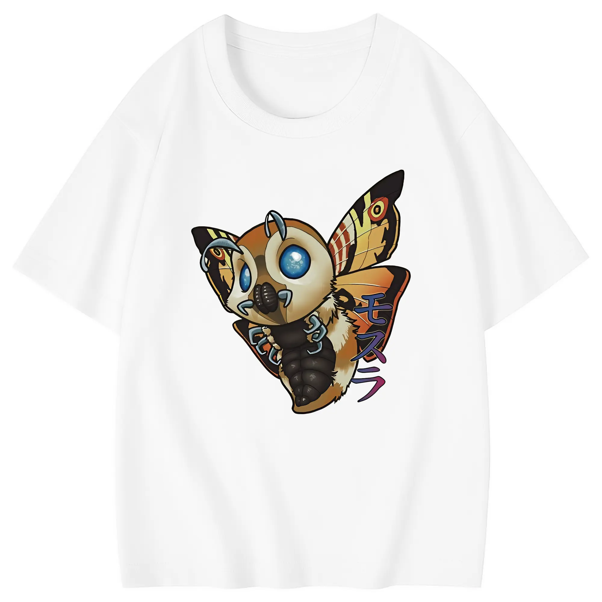 ゴジラ グッズ,モスラ - 綿100％ キッズTシャツ ・ フロントプリント ・ 快適 通気性 ・ スポーツ カジュアル 散歩用