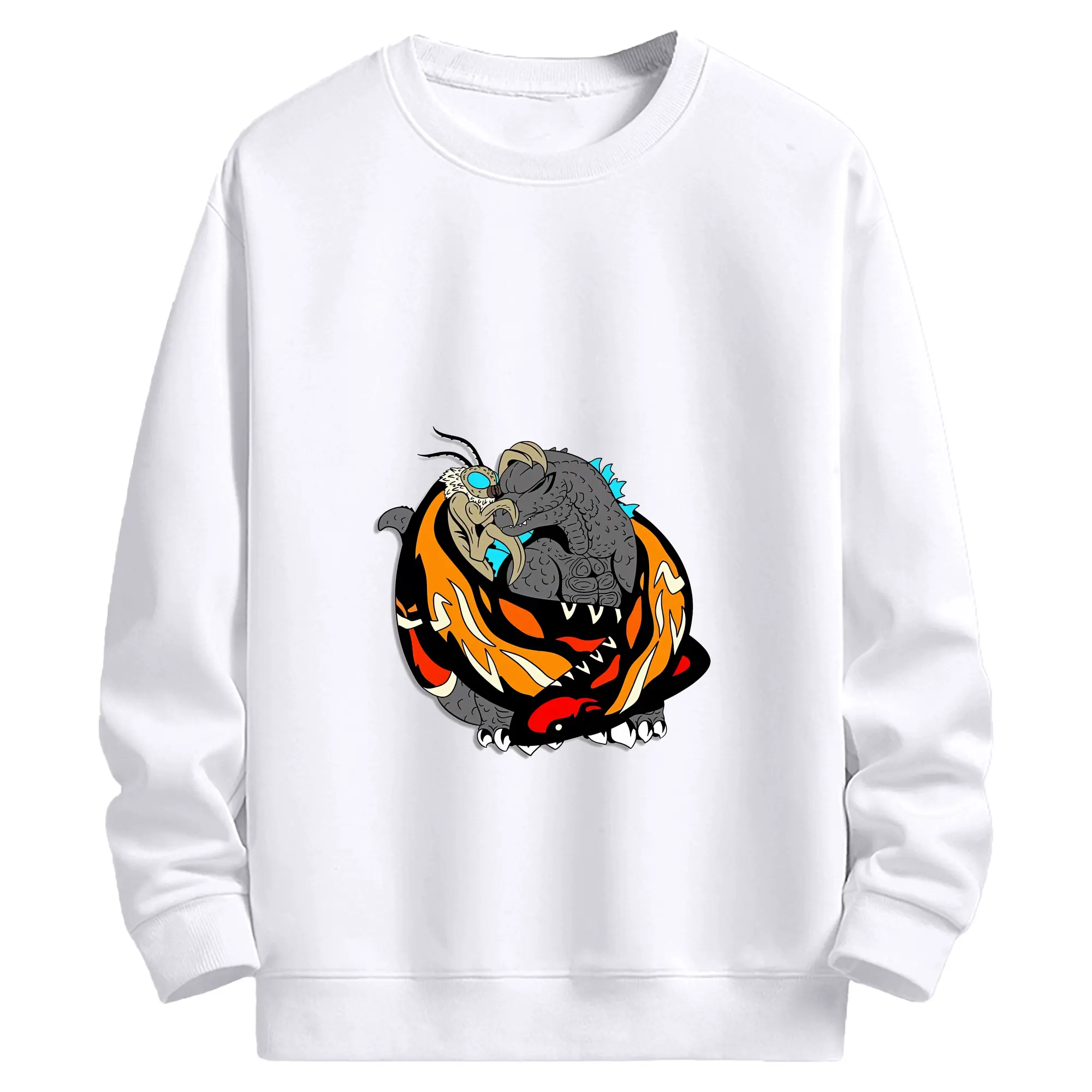 ゴジラ グッズ,モスラ - 高品質 クルーネック スウェット ・ コットン59％ ポリエステル41％ ・ ユニセックス 長袖 トレーナー ・ カジュアル デイリー スポーツ 散歩用