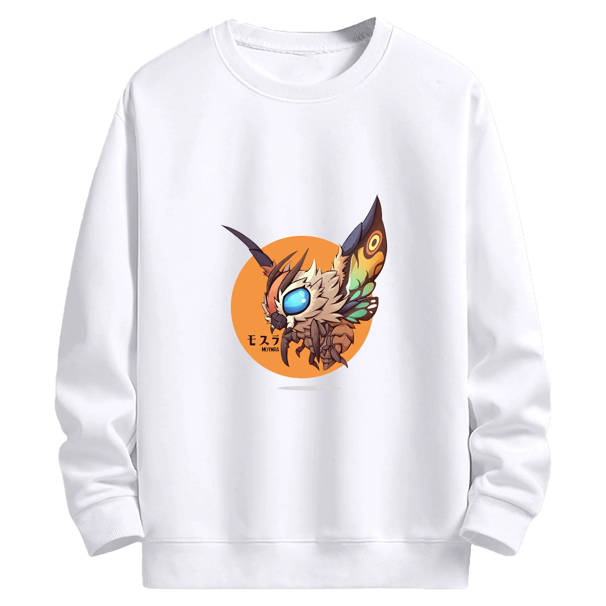 ゴジラ グッズ,モスラ - 高品質 クルーネック スウェット ・ コットン59％ ポリエステル41％ ・ ユニセックス 長袖 トレーナー ・ カジュアル デイリー スポーツ 散歩用
